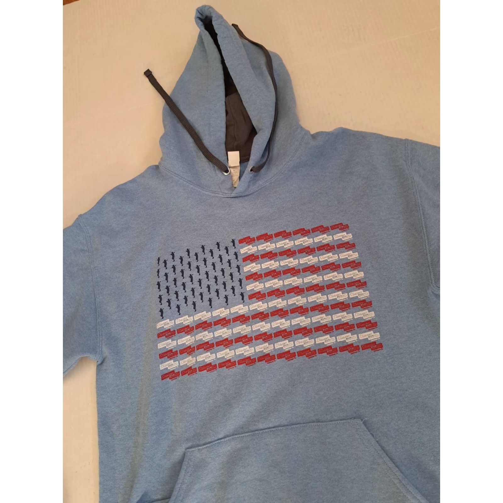 Fruit Of The Loom VINTAGE Fruit of the Loom Hoodie Lacrosse Flag Blue M Unisex Adults Pullover Hooded Canvas Cotton Size US M / EU 48-50 / 2 - 7 Thumbnail