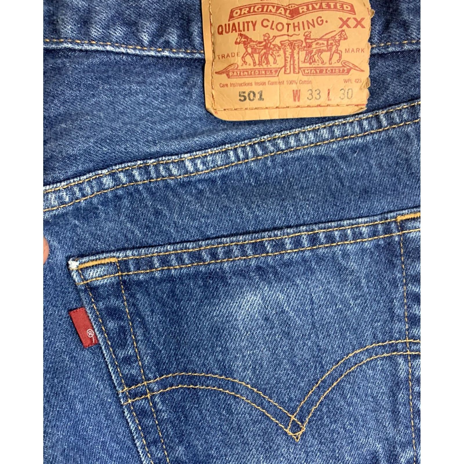 Levi's VINTAGE Levi's 501 Button Fly Straight Jeans Men's Blue Size 31 x 30 Size US 31 - 4 Thumbnail