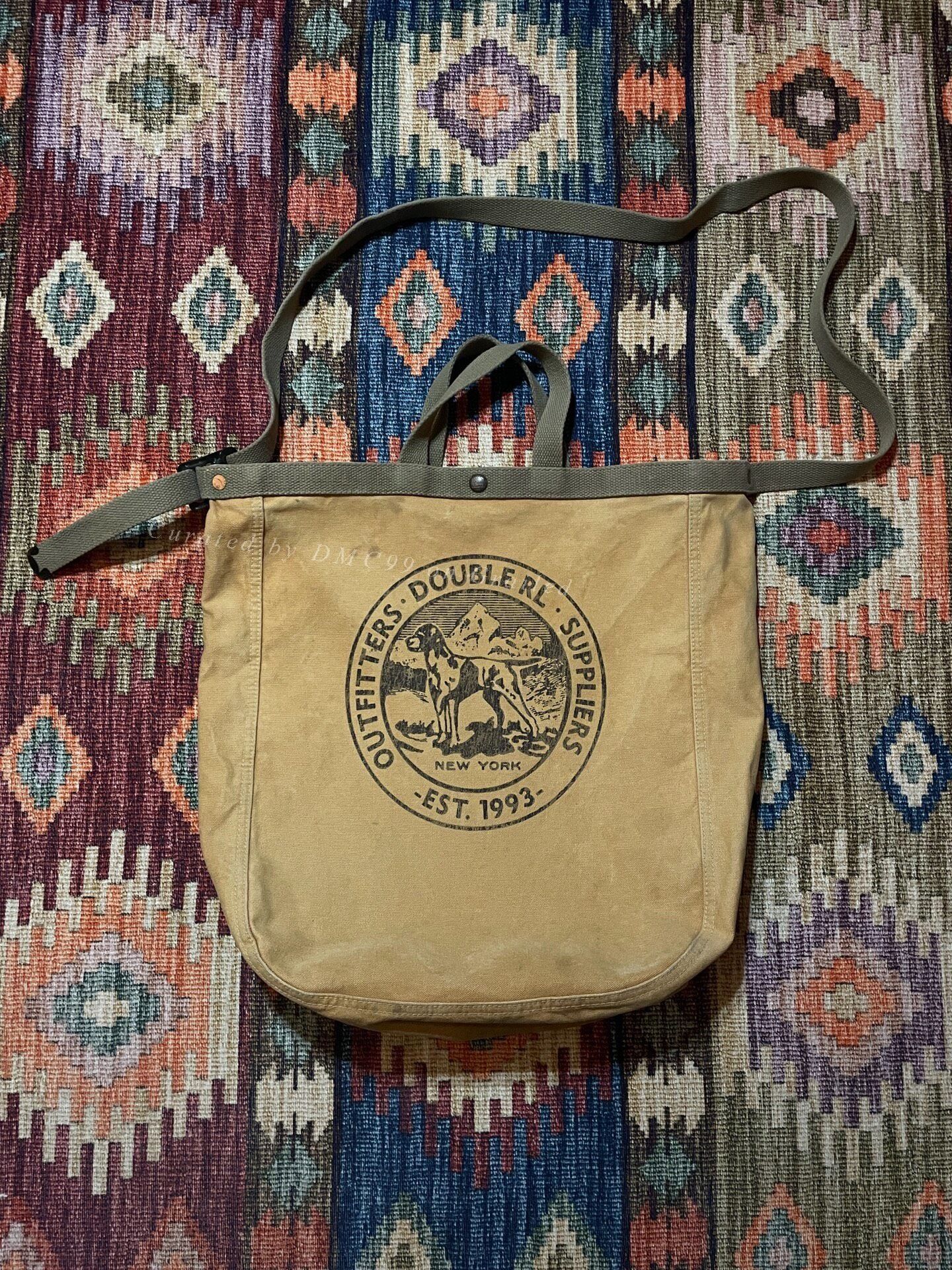 RRL Ralph Lauren RRL Discontinued Canvas Dog Print Crossbody Size ONE SIZE - 1 Thumbnail