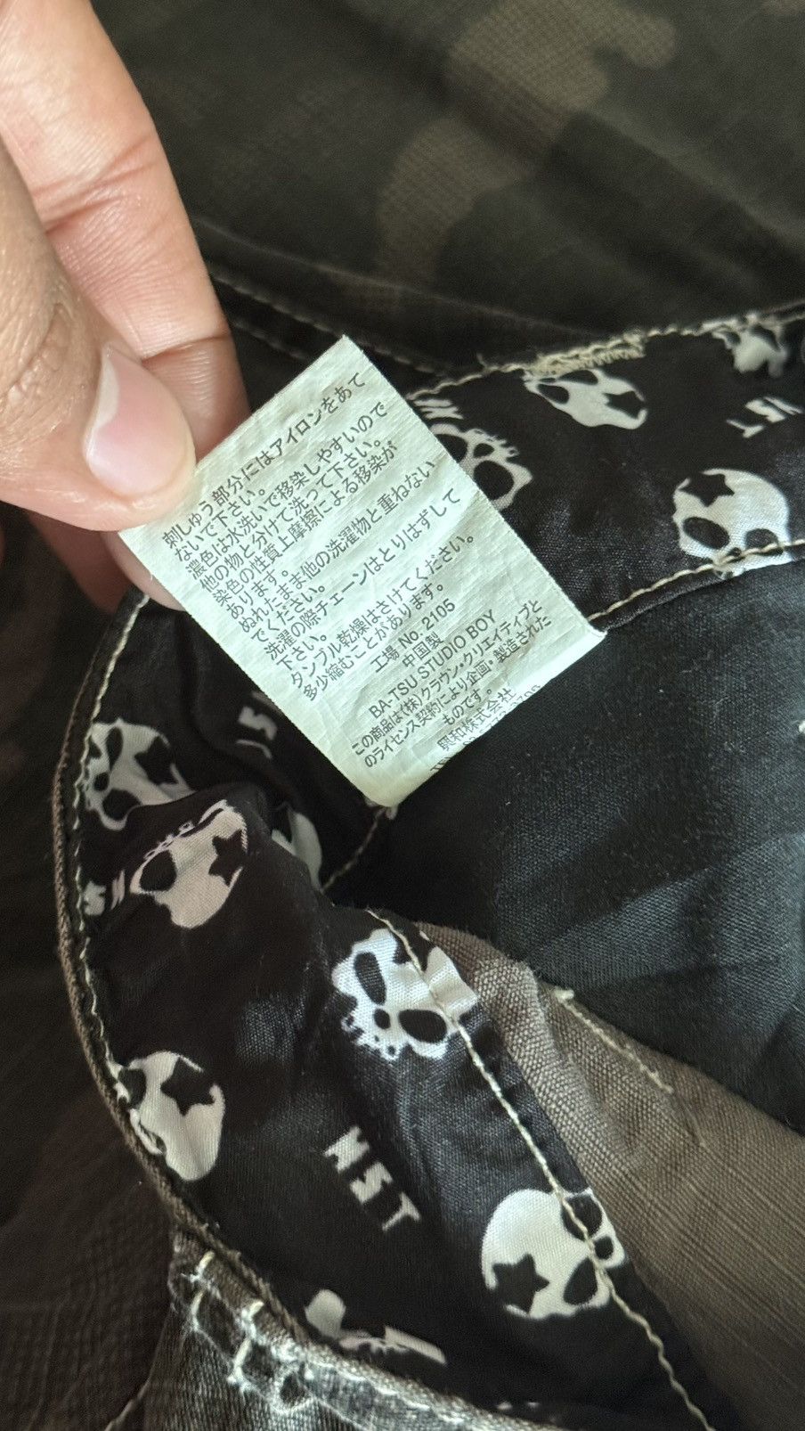 Japanese Brand Rare Ba-Tsu Studio Skull Embroidery Camo Tactical Pants Size US 28 / EU 44 - 9 Thumbnail