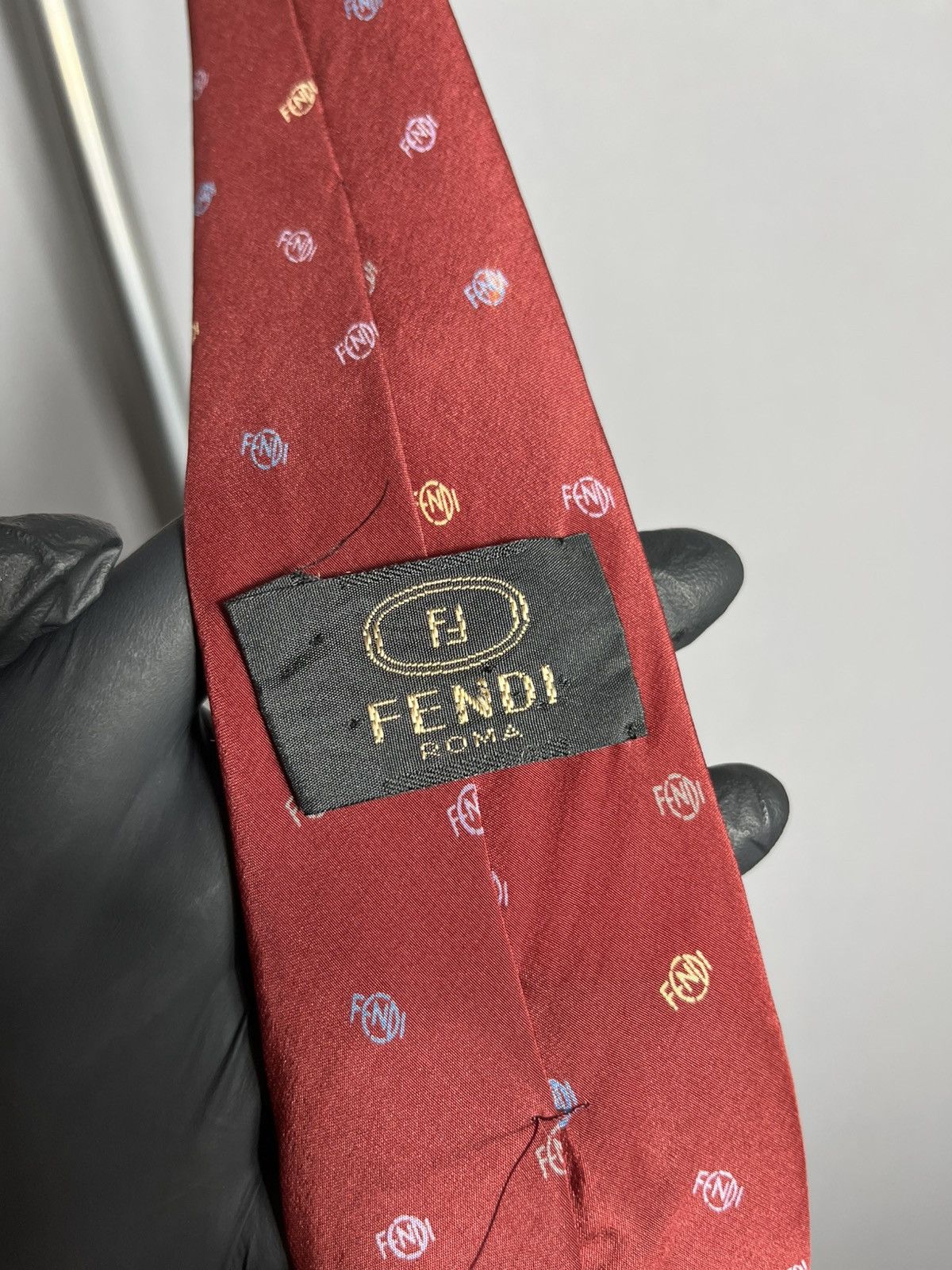 Fendi FENDI Made in Italy 100% Silk Vintage Tie 80s Size ONE SIZE - 3 Thumbnail