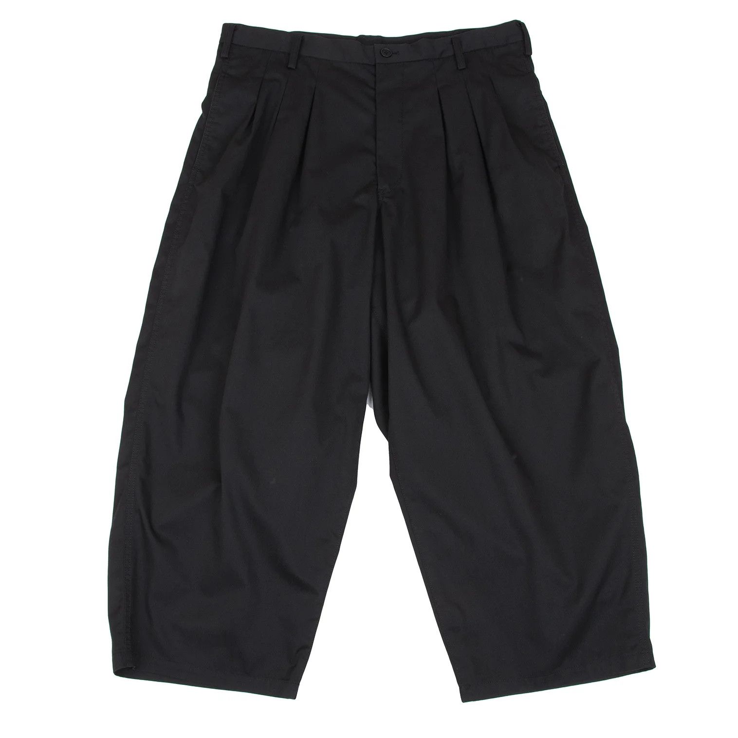 Jean Paul Gaultier Poly Cotton Twill 12 Tuck Pants in Black Size US 32 / EU 48 - 1 Thumbnail