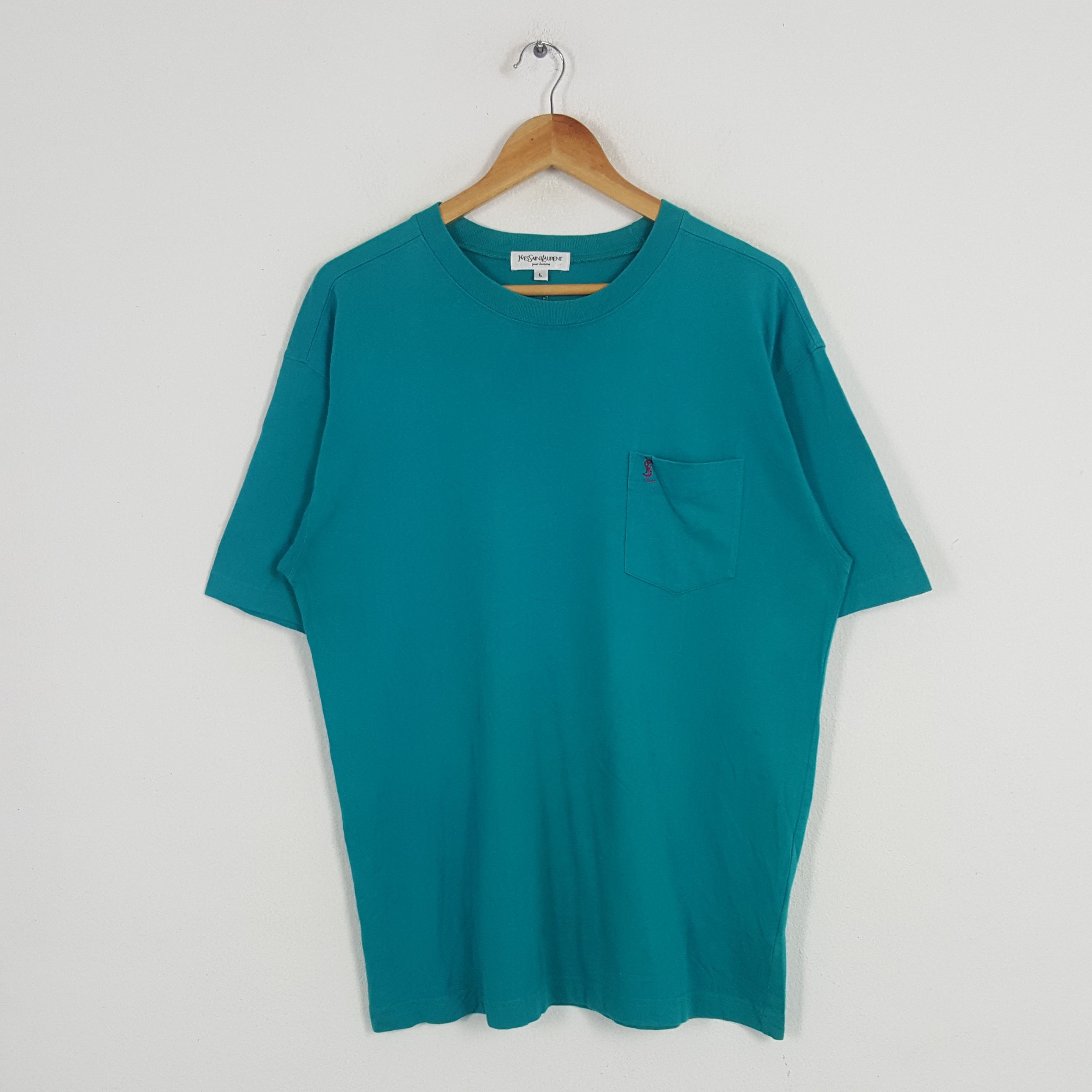 Vintage × Yves Saint Laurent Vintage Yves Saint Laurent Italian Brand Tshirt Size US L / EU 52-54 / 3 - 1 Thumbnail