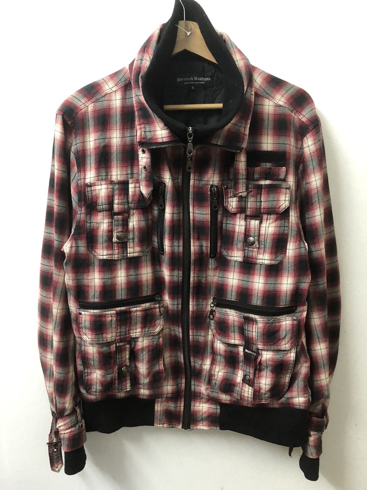 If Six Was Nine × Japanese Brand × Le Grande Bleu (L.G.B.) Bareback Realdress Tartan Double layer zipper Punk Jacket Size US L / EU 52-54 / 3 - 7 Thumbnail