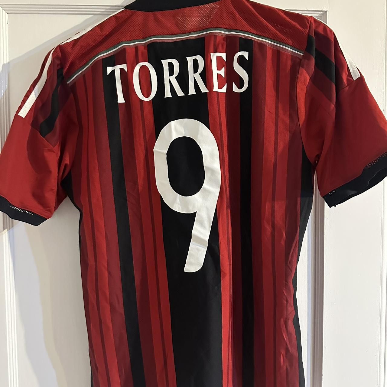 Adidas AC Milan 2014-2015 Fernando Torres Jersey Player Issued Size US M / EU 48-50 / 2 - 4 Thumbnail