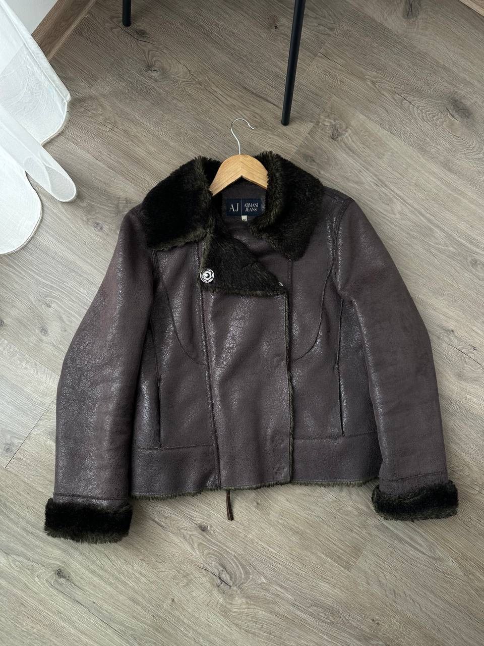 Armani × Vintage Vintage Armani Jeans Faux Fur Womesn Jacket Size L / US 10 / IT 46 - 5 Thumbnail