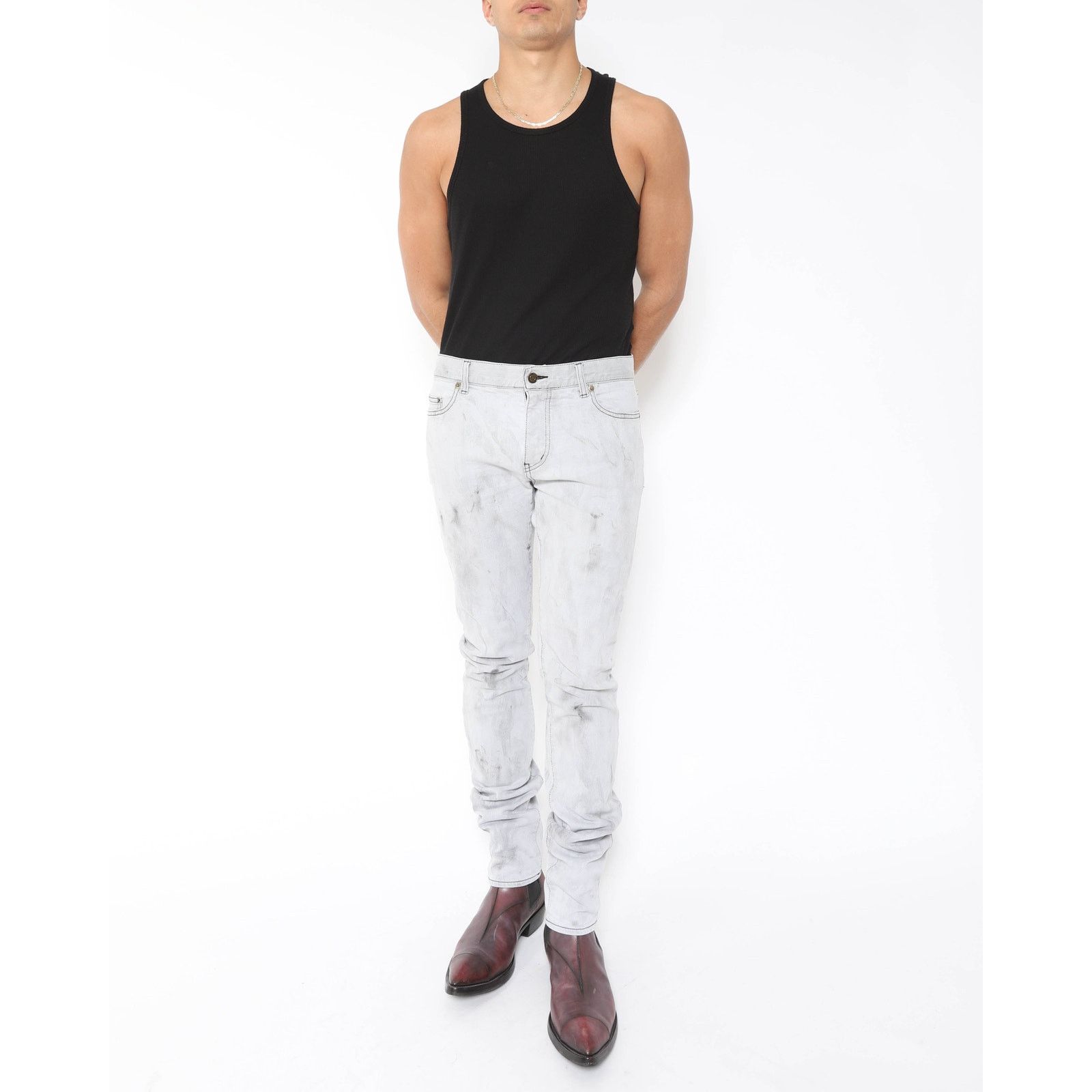 Saint Laurent Paris D01 Saint Laurent Denim Cloud Size US 31 - 7 Thumbnail