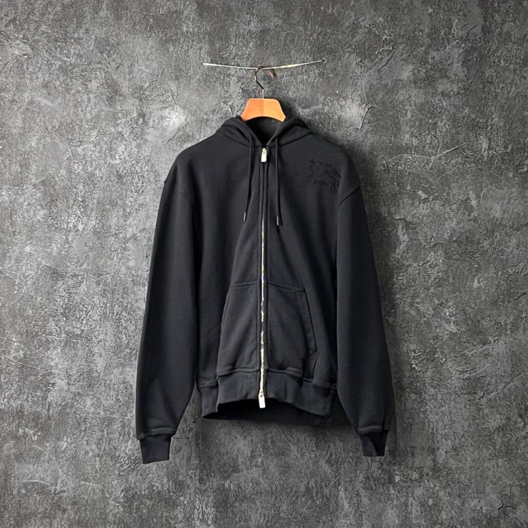 Burberry Burberry Cotton Black Hoodie l Men Size US L / EU 52-54 / 3 - 1 Thumbnail