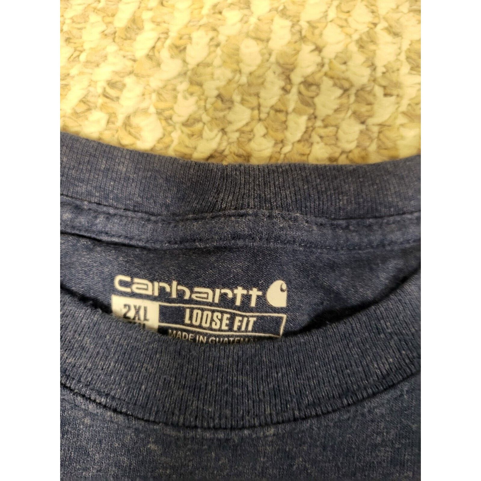 Carhartt Carhartt Men's Workwear Pocket T-shirt - Navy, XL (K87) Size US XL / EU 56 / 4 - 2 Thumbnail