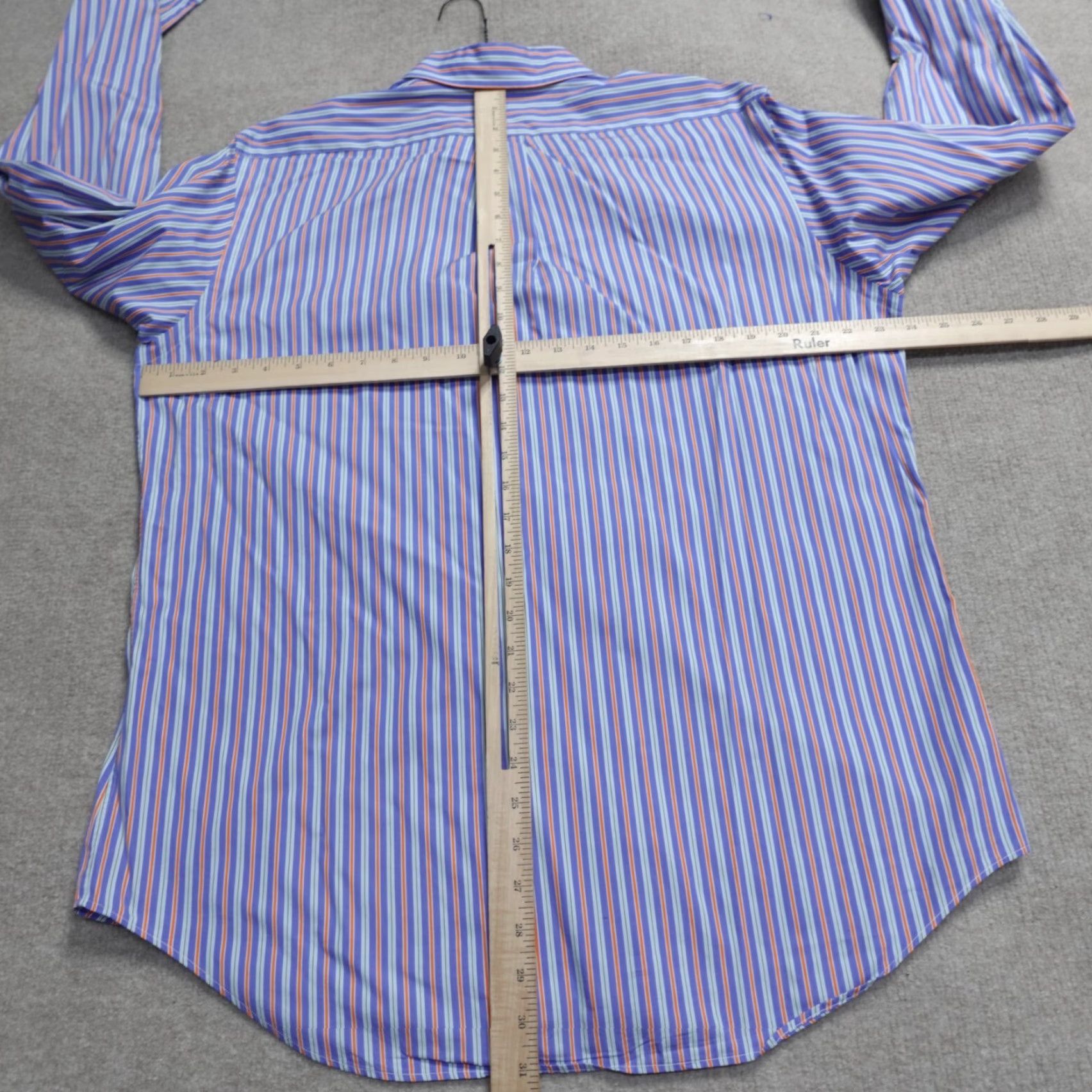 Polo Ralph Lauren Polo Ralph Lauren Shirt Large Blue Striped Button-Down 120'S Poplin Mens L Size US L / EU 52-54 / 3 - 4 Thumbnail