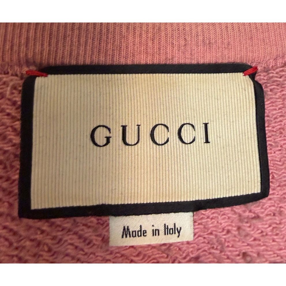 Gucci Gucci Cotton Pink FlameSweater Embellished Sweatshirt Size M / US 6-8 / IT 42-44 - 3 Thumbnail