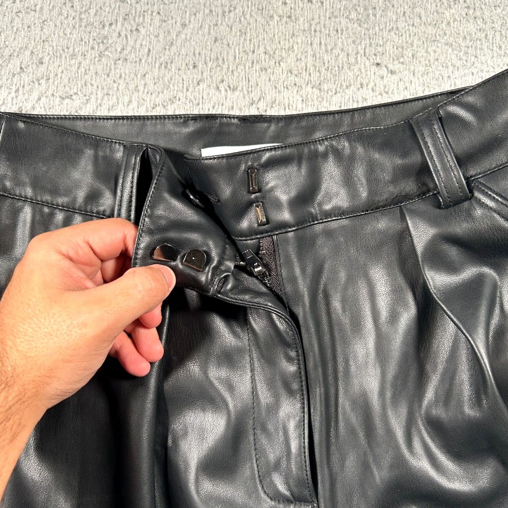 Topshop Topshop Faux Leather Ankle Pants Womens Size 6 Black NNOT? Size 28" / US 6 / IT 42 - 5 Thumbnail