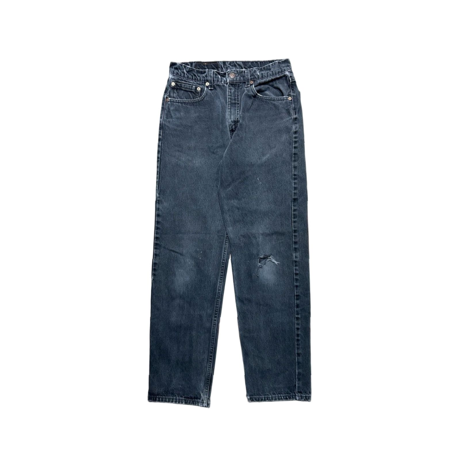 Levi's VINTAGE Levi’s 550 Jeans Mens Relaxed 30x31 Black Distressed 90s Grunge Skater Jeans Size US 30 / EU 46 - 1 Thumbnail