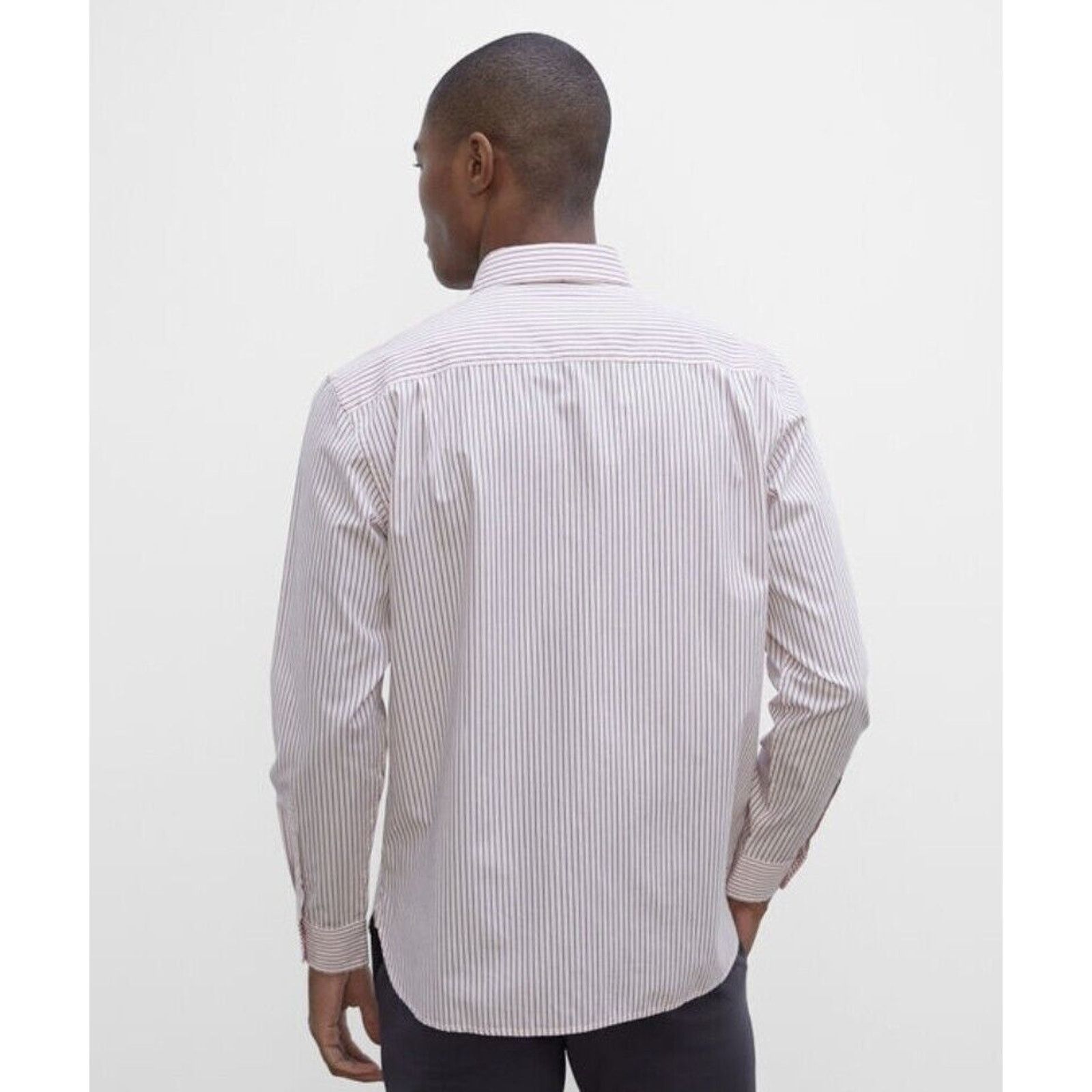 Club Monaco Club Monaco Thin Stripe Poplin Shirt Pink Men's Sz Large NWT Size US L / EU 52-54 / 3 - 2 Thumbnail