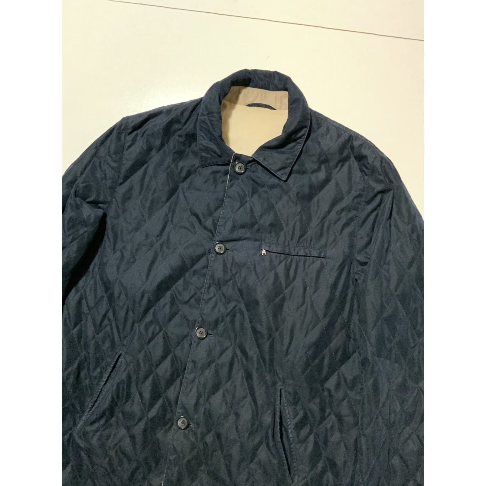 Vintage VINTAGE Longhi Made In Italy Navy Blue Quilted Chore Barn Button Jacket Sz. M (50) Men Jacket Quilted Blue Button 50 Regular Size M Italy Size US M / EU 48-50 / 2 - 7 Thumbnail