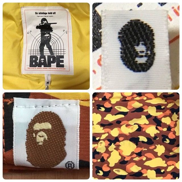 Bape 🔥Vintage🔥 BAPE Orange camo fur batting jacket a bathing ape Size US M / EU 48-50 / 2 - 8 Thumbnail