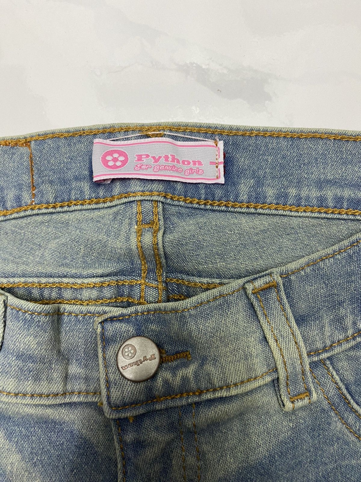 If Six Was Nine FLARE JEANS PYTHON DENIM JEANS IFSIXWASNINE LGB STYLE Size 26" / US 2 / IT 38 - 7 Thumbnail