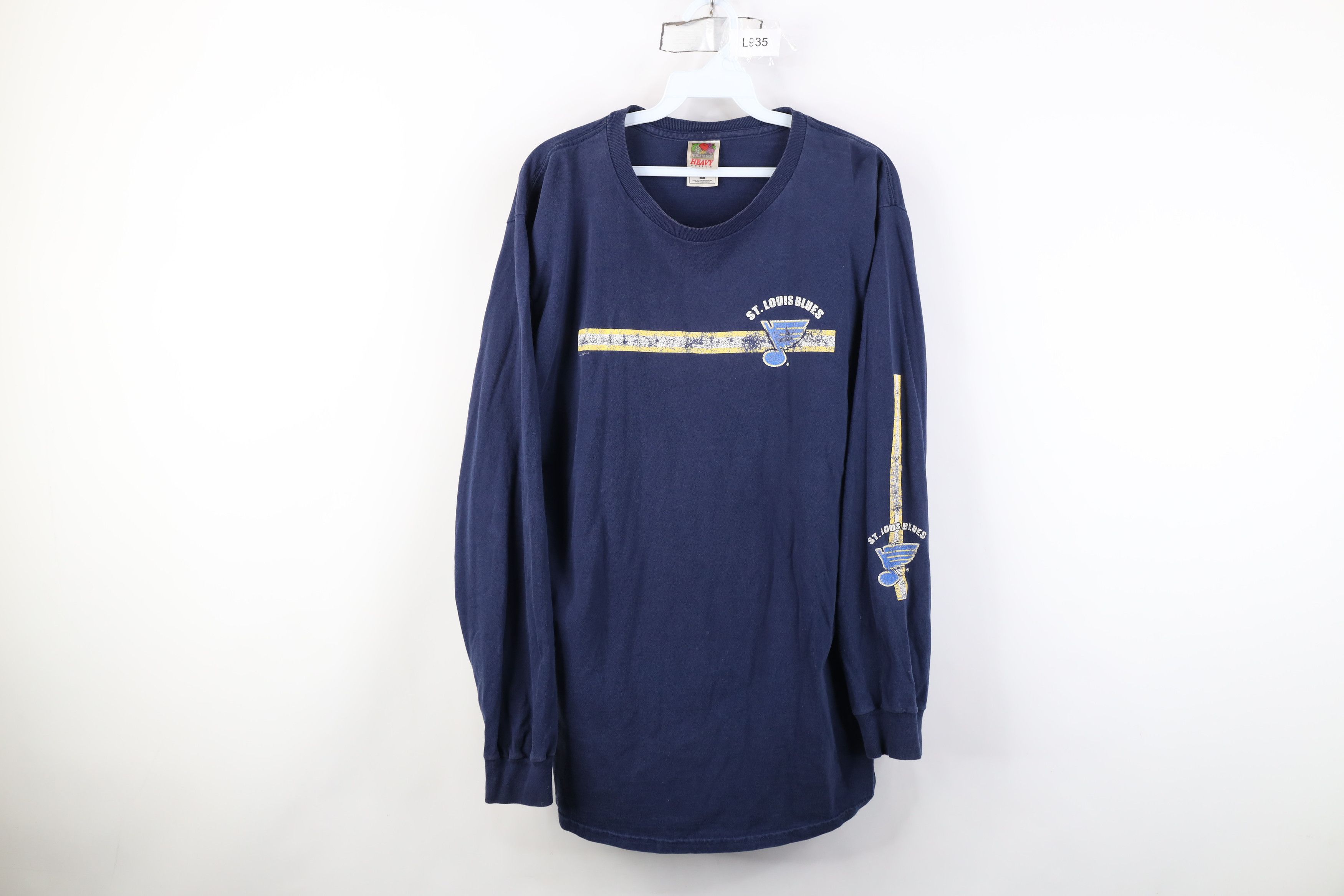 Vintage Vintage 90s St Louis Blues Hockey Long Sleeve T-Shirt Blue Size US L / EU 52-54 / 3 - 1 Thumbnail