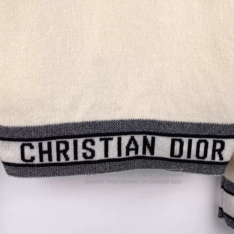 Dior Dior Beige striped cashmere round-neck long-sleeved knitwe Size XXS / US 00 / IT 34 - 5 Thumbnail