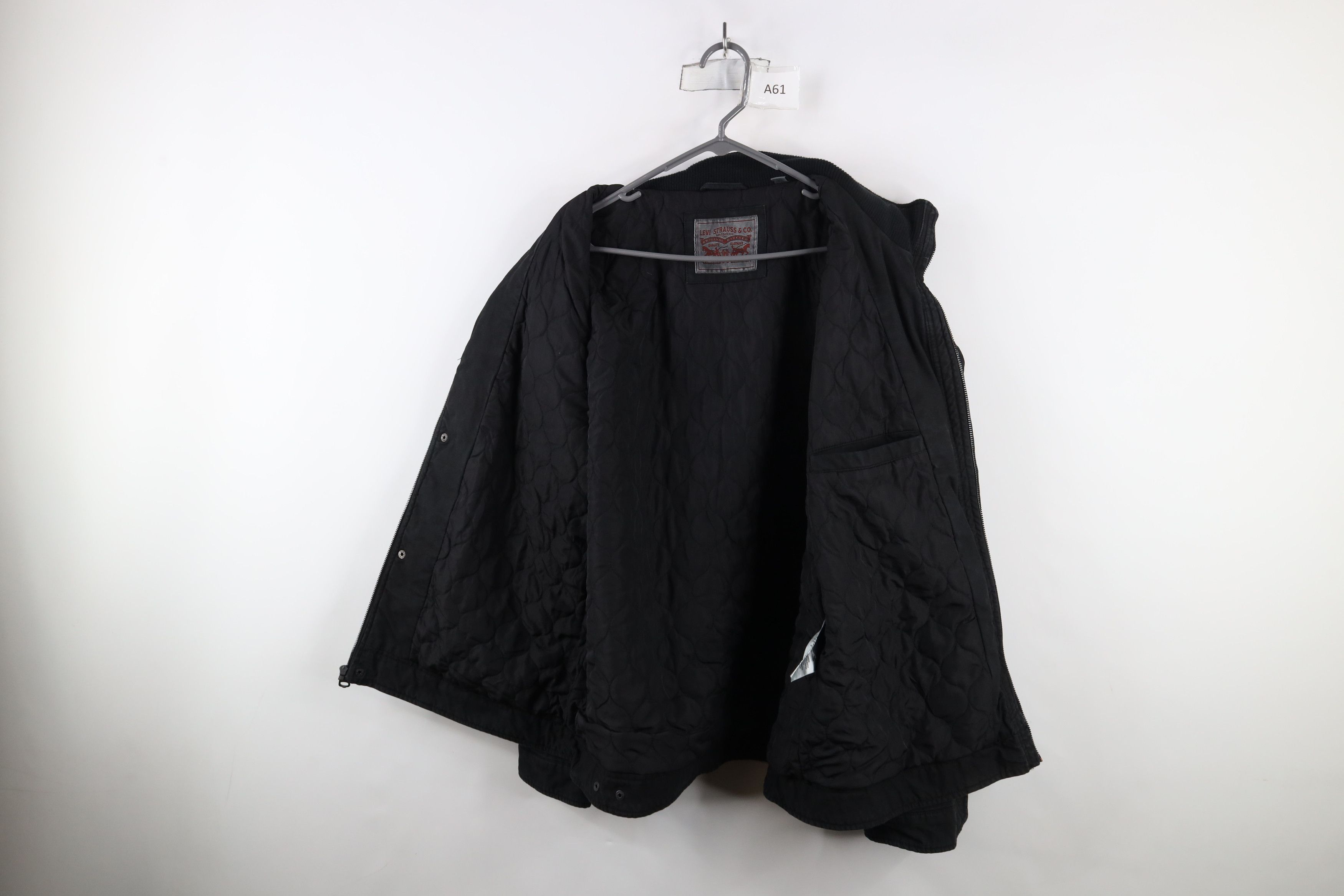 Levi's × Vintage Vintage Y2K Levis Quilted Full Zip Chore Barn Jacket Black Size US XL / EU 56 / 4 - 13 Thumbnail