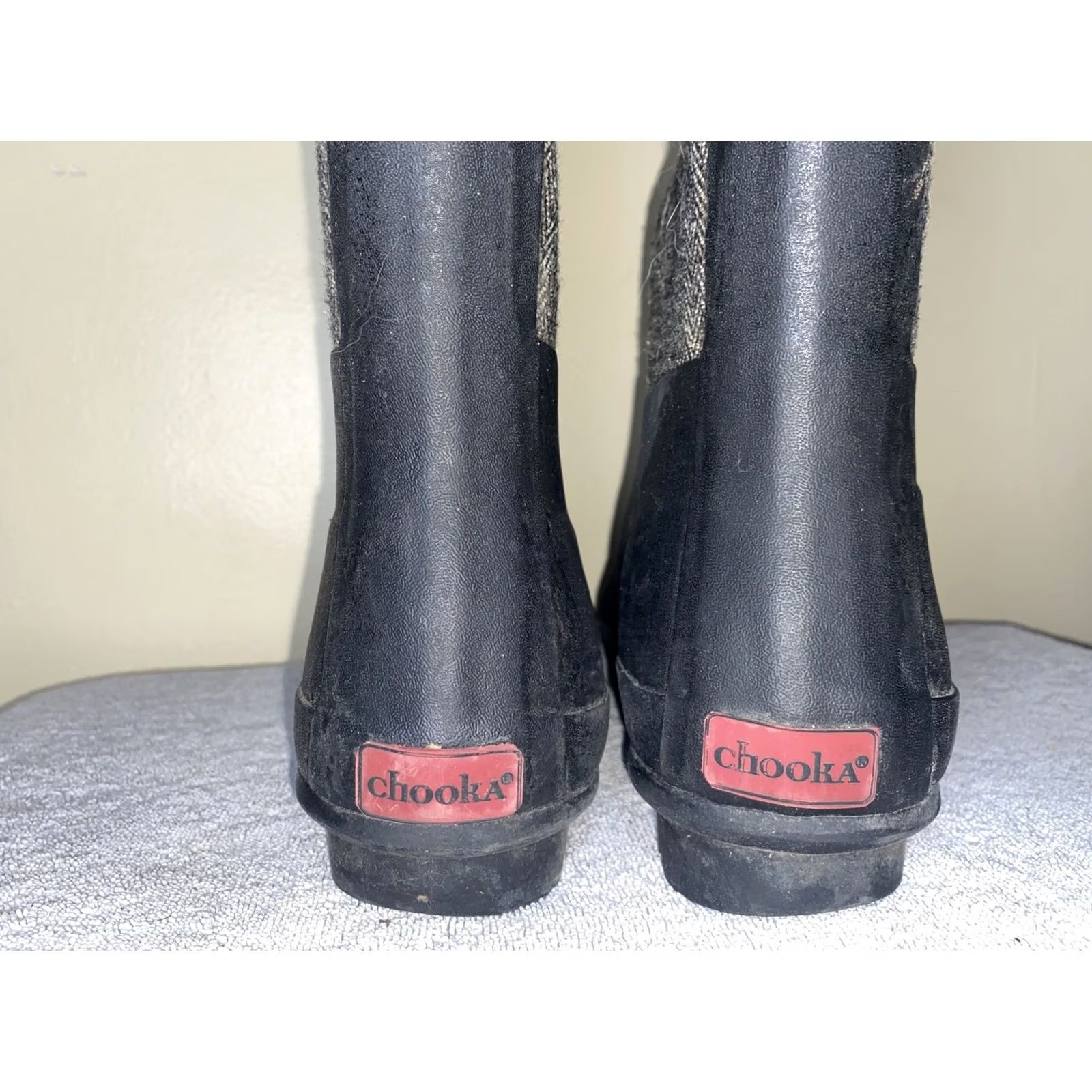 Vintage Chooka Women's Mid-Height Boots Black US 8 Chevron Riding Winter Womens Shoes/Boots Size US 8 / IT 38 - 2 Thumbnail