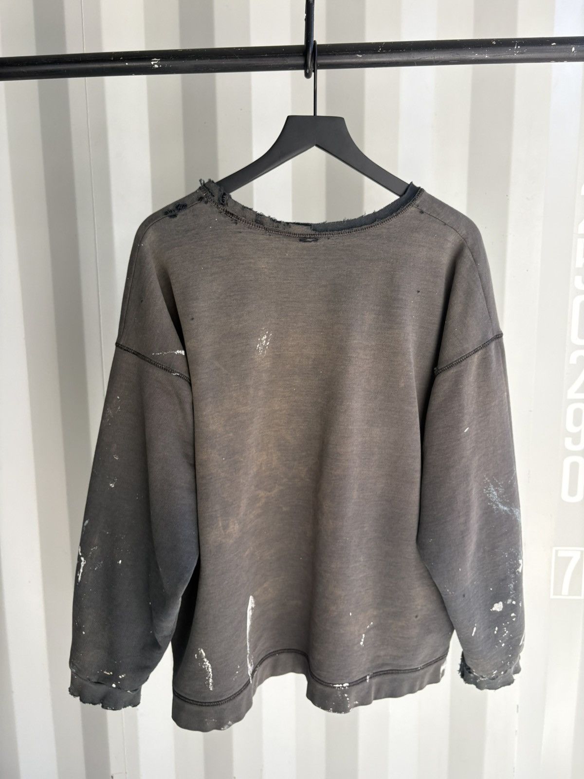 Vintage Vintage Thrashed Distressed Faded Sweatshirt Grunge Boxy Size US XL / EU 56 / 4 - 3 Thumbnail