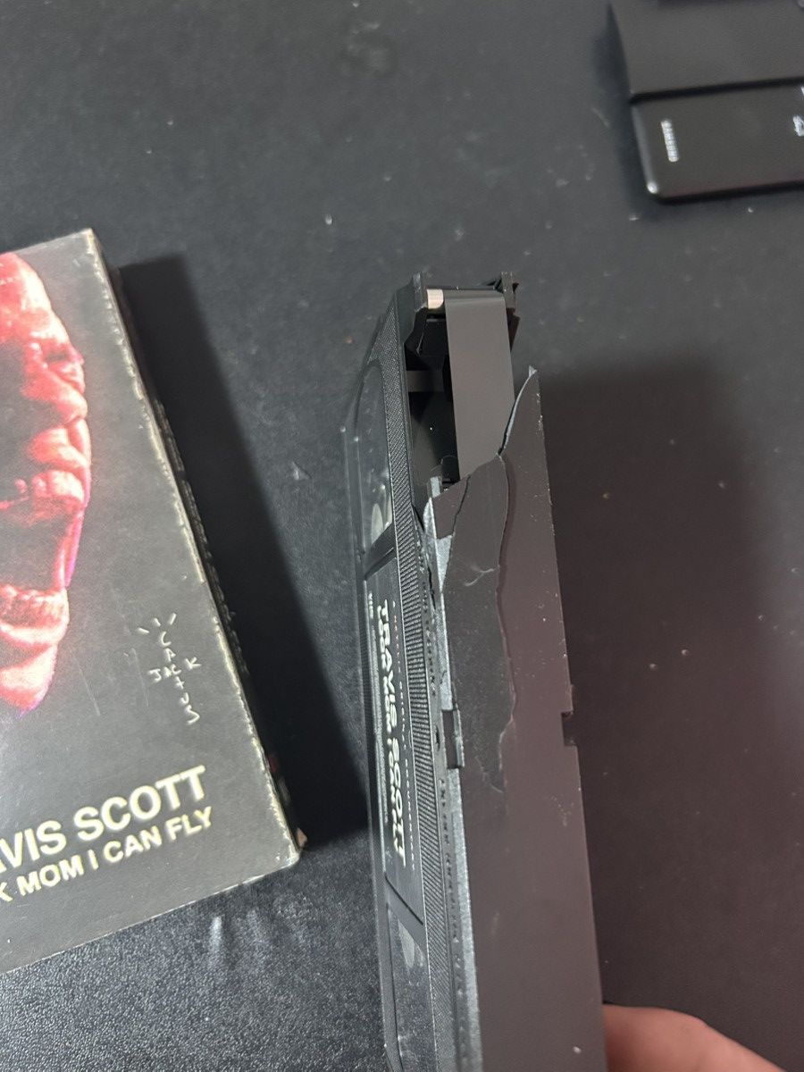 Travis Scott Look Mom I Can Fly VHS damaged tape Size ONE SIZE - 2 Thumbnail