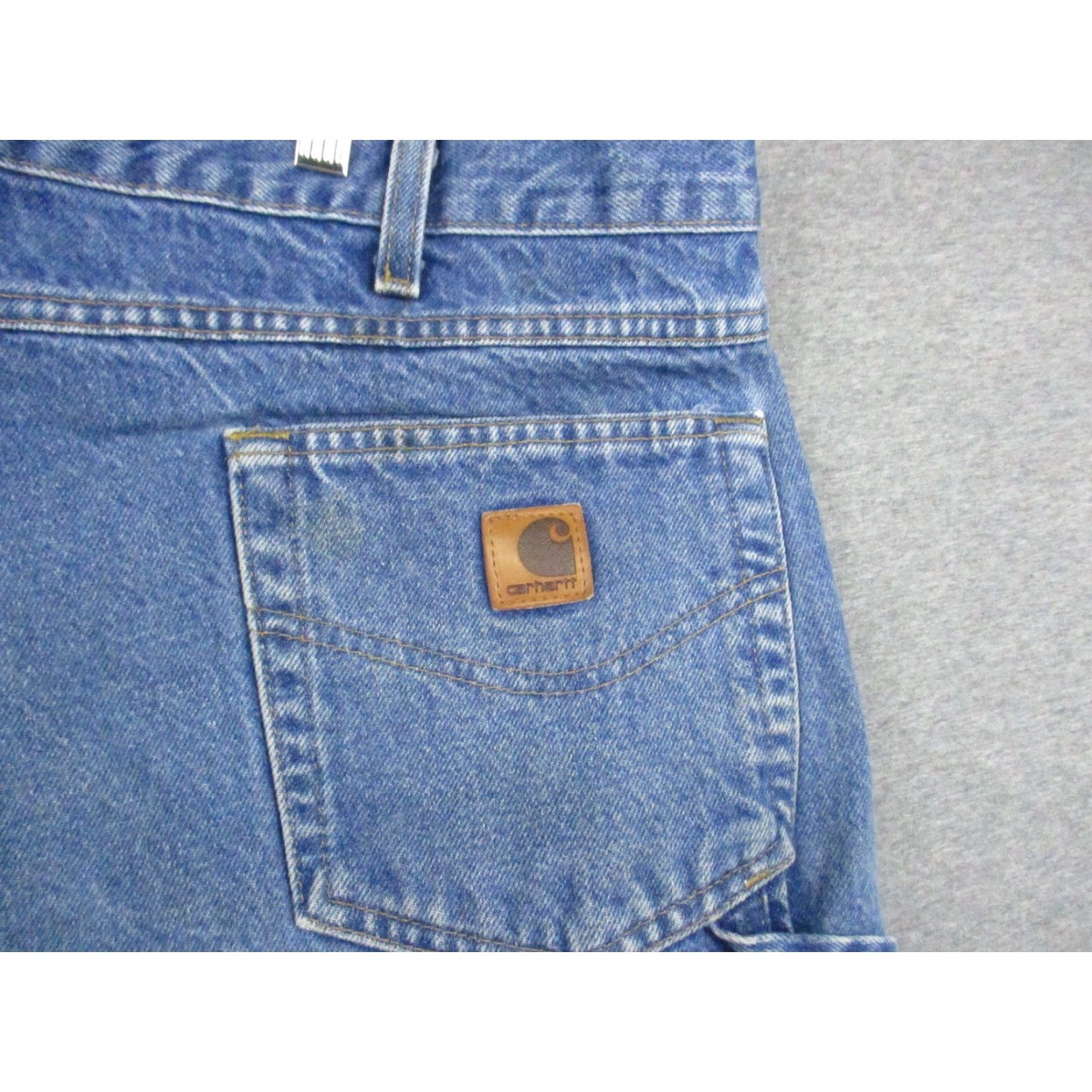 Carhartt Carhartt Jeans Men 40x33 Relaxed Fit Blue Work Hammer Loop Denim Cargo Pockets Jeans Utility 40 in Size US 40 / EU 56 - 7 Thumbnail