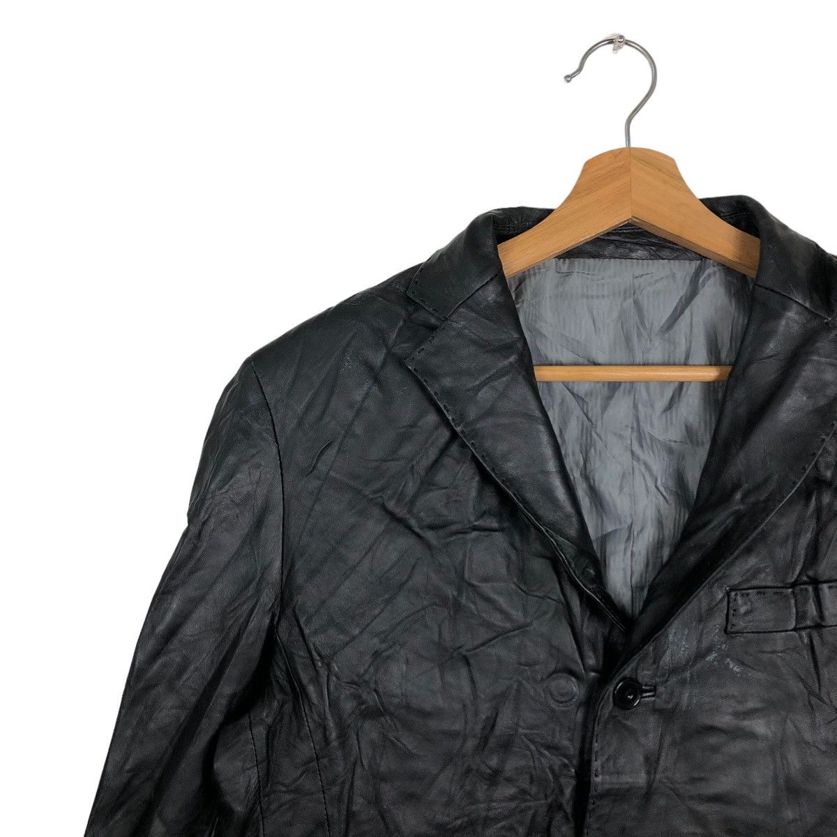 Genuine Leather 🔥90’s Vintage Lamb Leather Jacket Mitsumine Issey Miyake Size US M / EU 48-50 / 2 - 7 Thumbnail