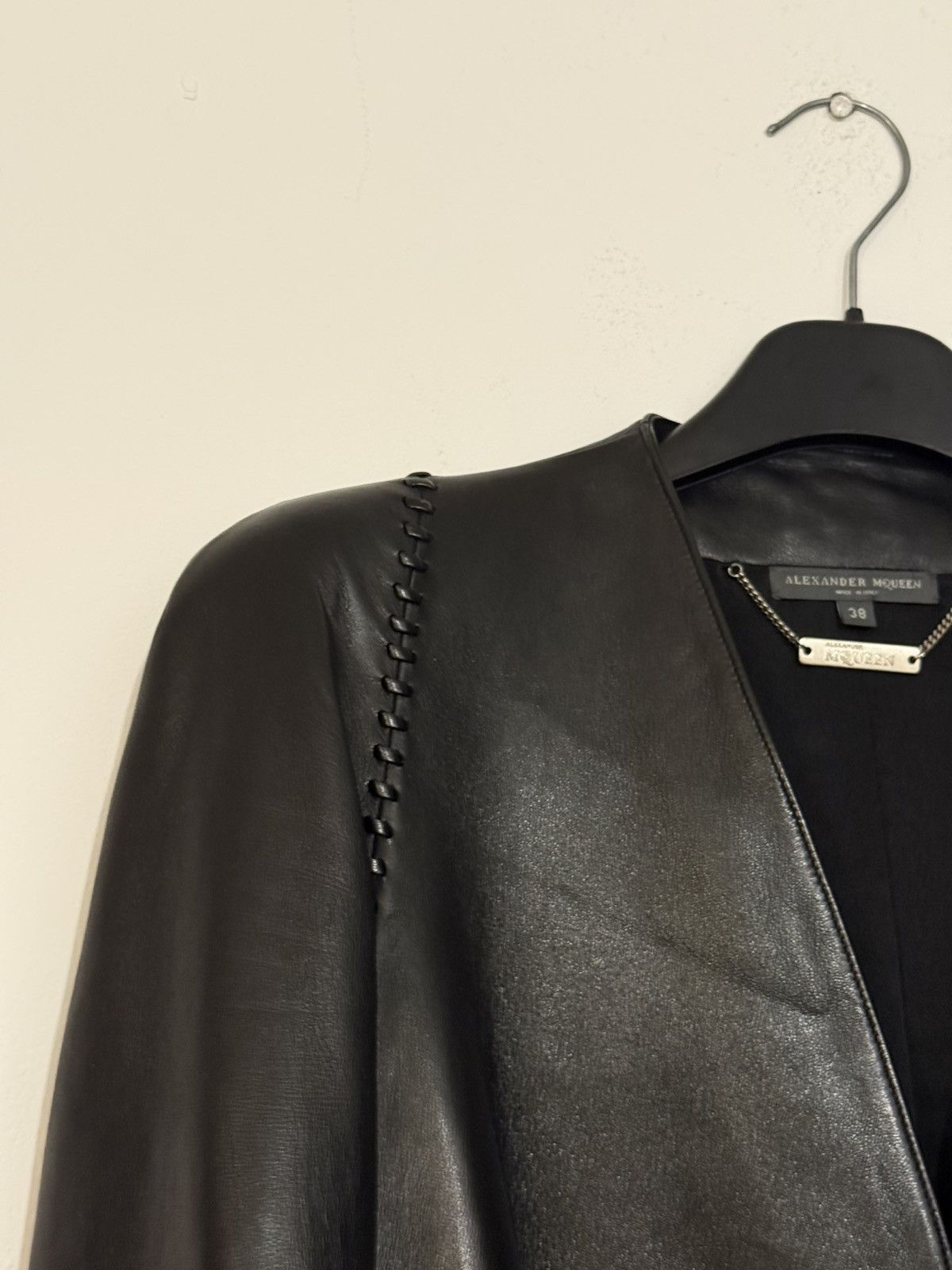 Alexander McQueen Alexander McQueen Leather Jacket Biker Black Fashion Size XS / US 0-2 / IT 36-38 - 11 Thumbnail