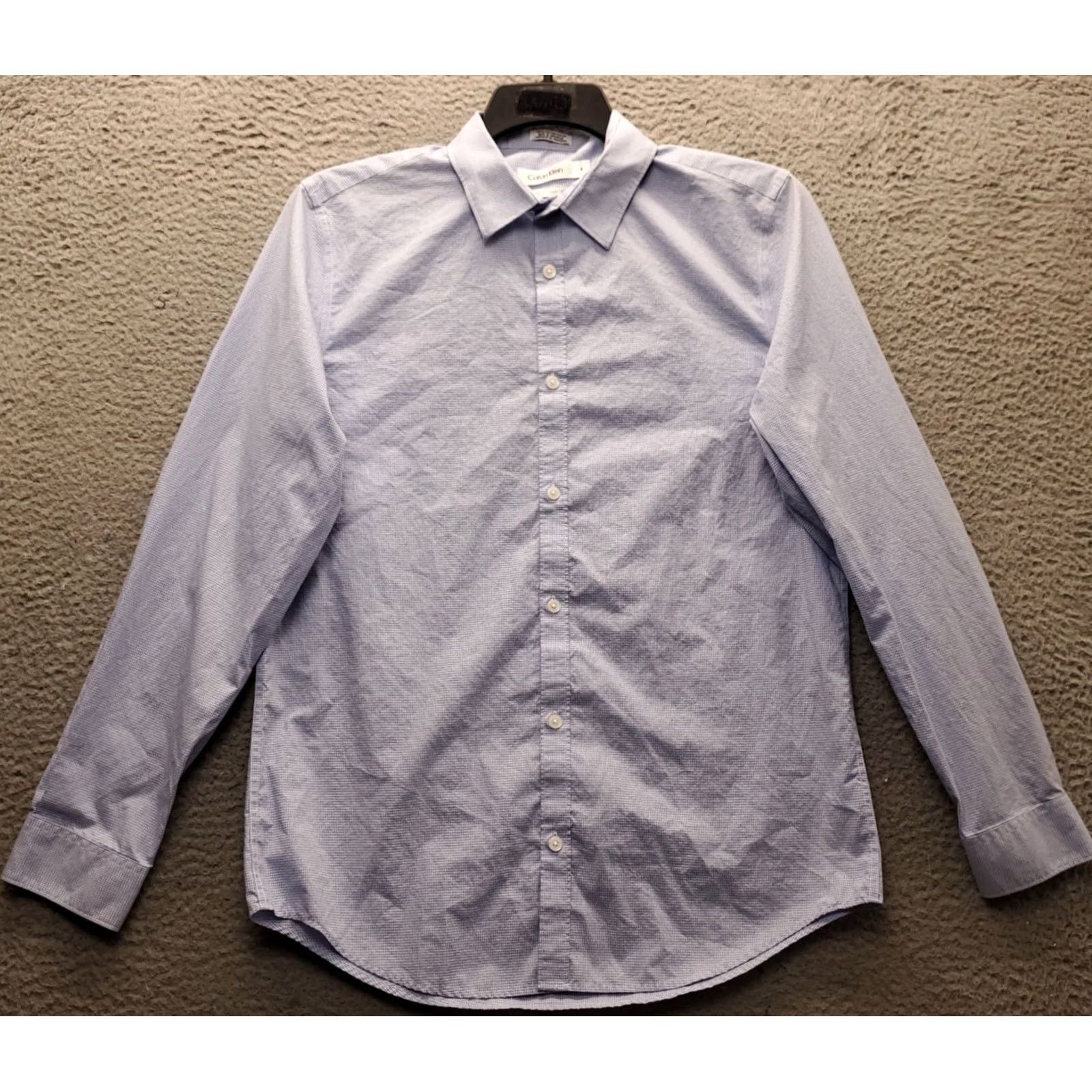 Calvin Klein Calvin Klein Dress Shirt Mens M Multi Gingham Non-Iron Cool Tech Button Up Size 40R - 2 Thumbnail