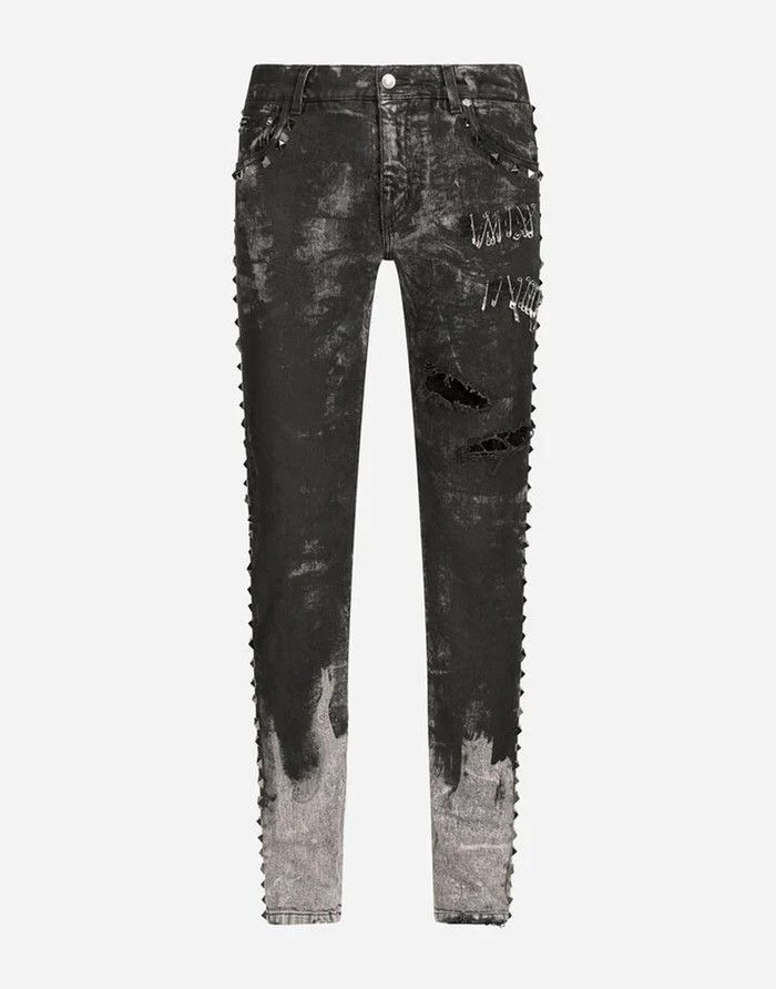 Dolce & Gabbana o1y0125 Logo Jeans in Black/Grey Size US 30 / EU 46 - 1 Thumbnail