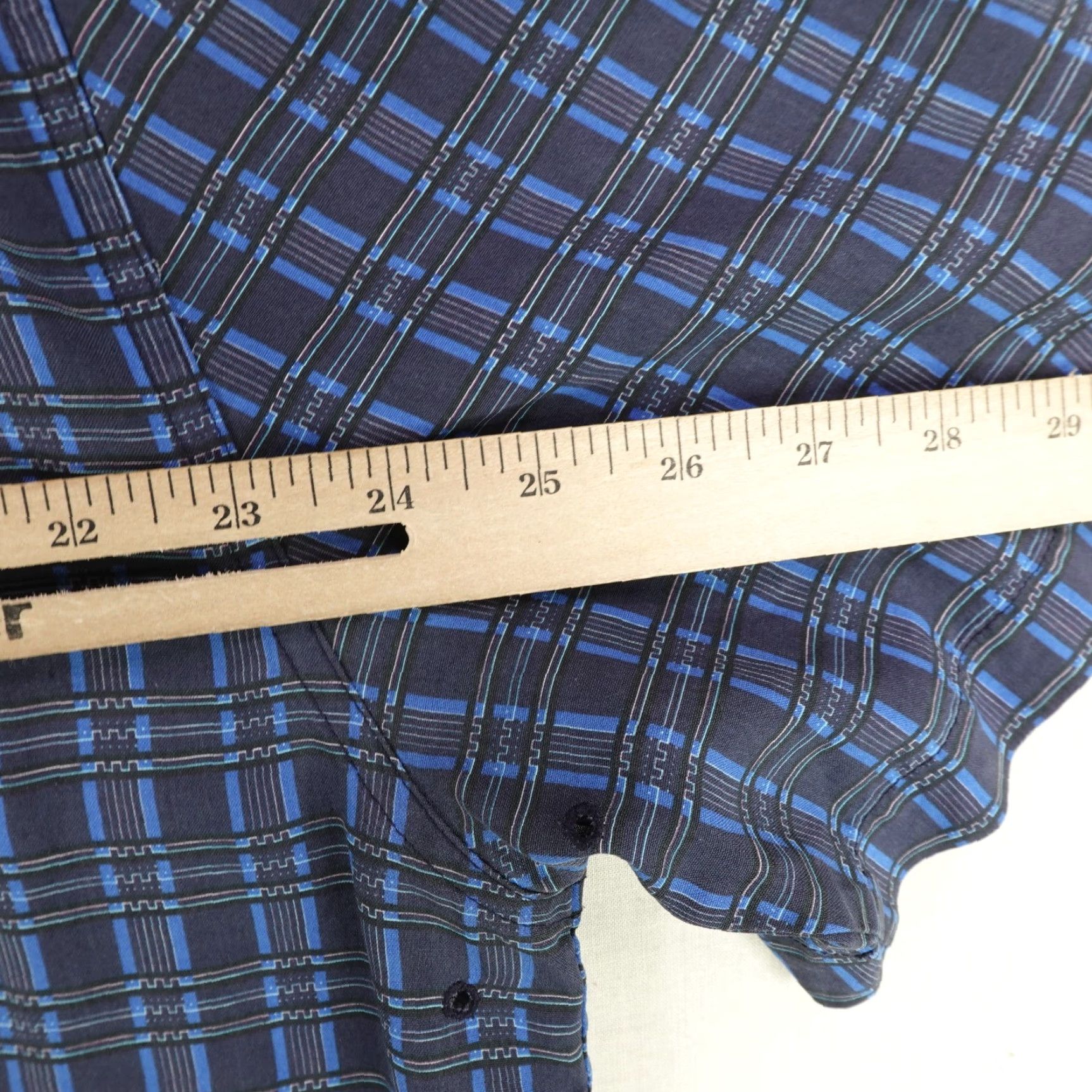 Nat Nast VINTAGE Nat Nast Men’s Shirt XL Blue Plaid Silk Short Sleeve Collared Button-Up Beach Outdoor Size US XL / EU 56 / 4 - 7 Thumbnail