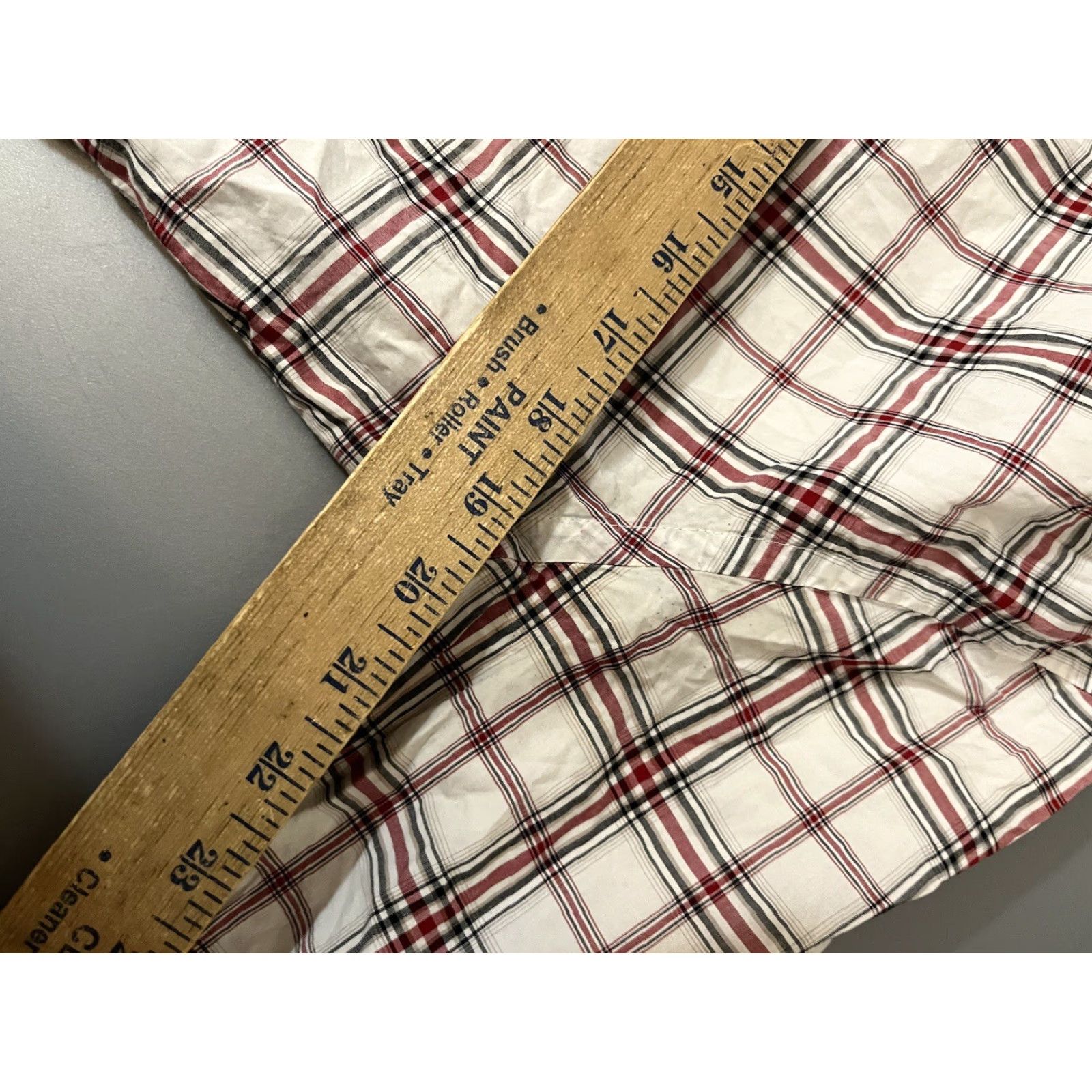 Express Express Dress Shirt Mens Large Extra-Slim Multicolor Plaid Check 100% Cotton Modern Button Long Sleeve Collared 29 in Size 42R - 5 Thumbnail