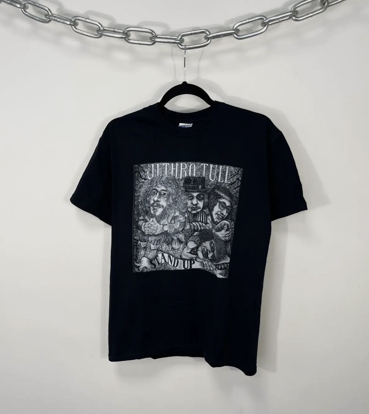 Band Tees × Vintage Vintage Jethro Tull Stand Up Album Rare Rock Band Tee Size US M / EU 48-50 / 2 - 1 Thumbnail