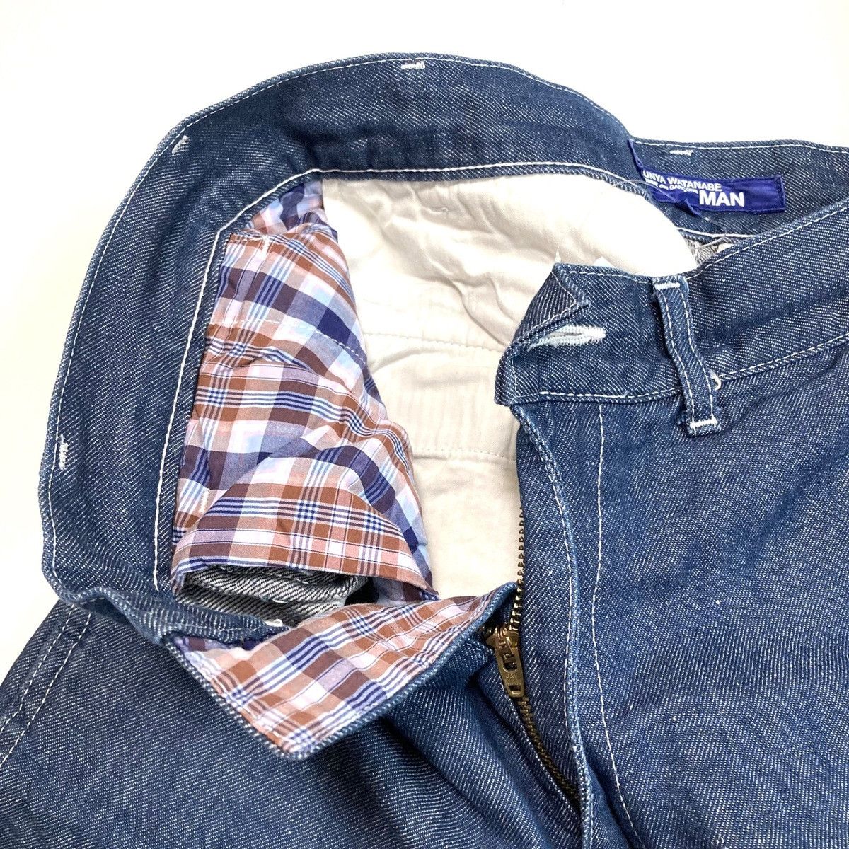 Comme des Garcons Shorts Denim Zip Fly Half Pants Navy Size US 27 - 10 Thumbnail