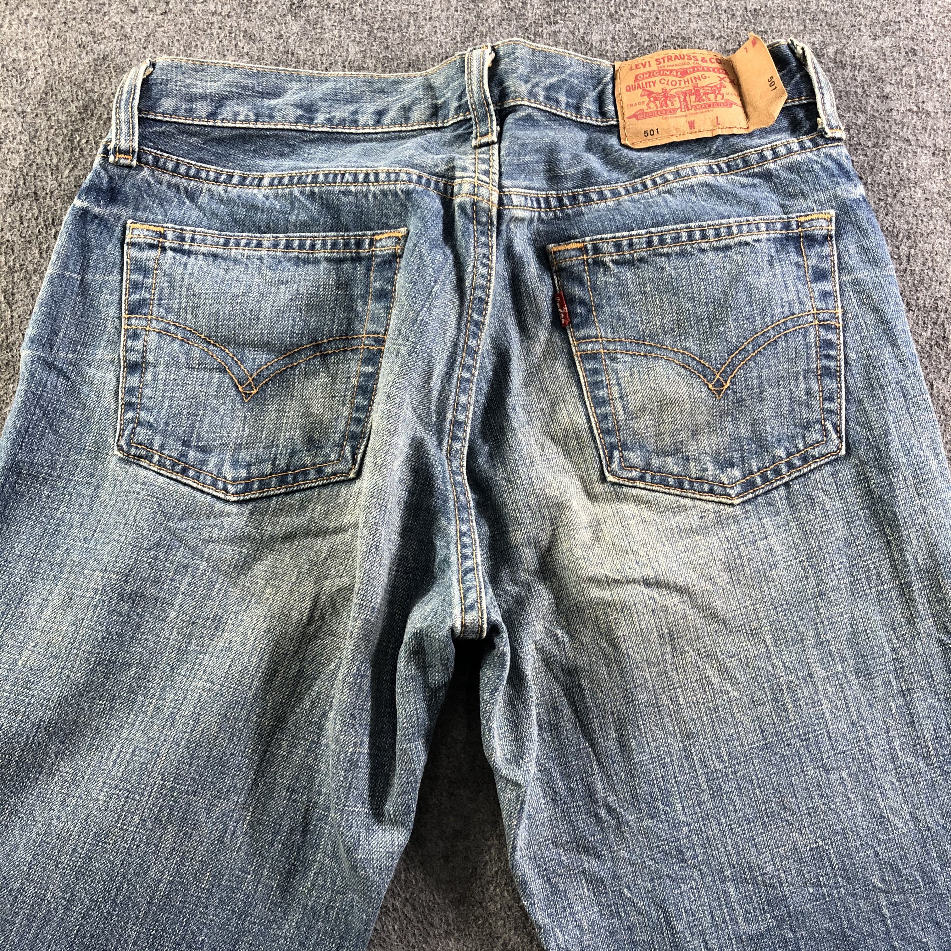 Levi's 90s Vintage Blue Wash Levis 501 Jeans-J3622 Size 29" - 4 Thumbnail
