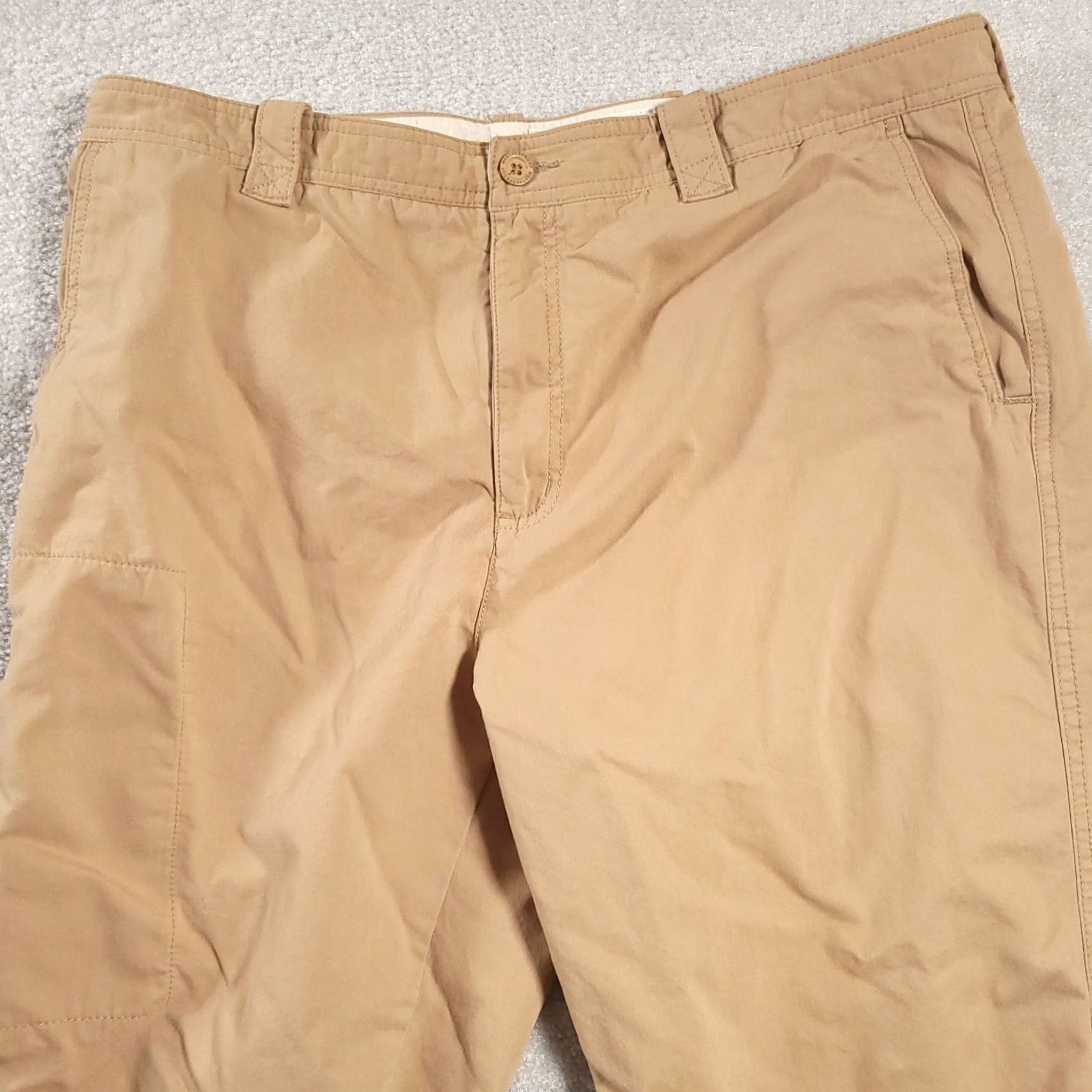 Weatherproof Weatherproof Pants Mens 38/30 Tan Khaki Cargo Zip Pocket Cargo Pants Mens 38 Regular Belt Loops Brown 29 In Inseam Size US 38 / EU 54 - 3 Thumbnail