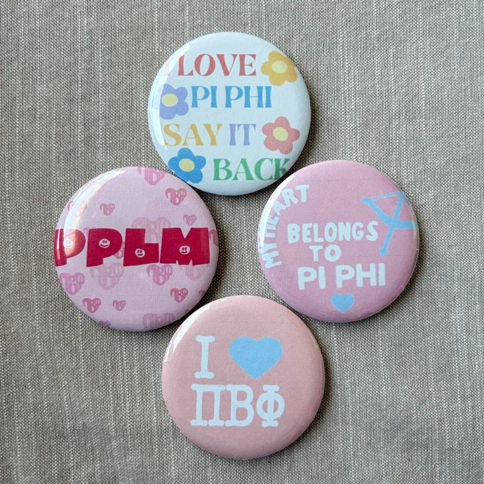 Handmade Pi beta phi sorority button Size ONE SIZE - 1 Thumbnail