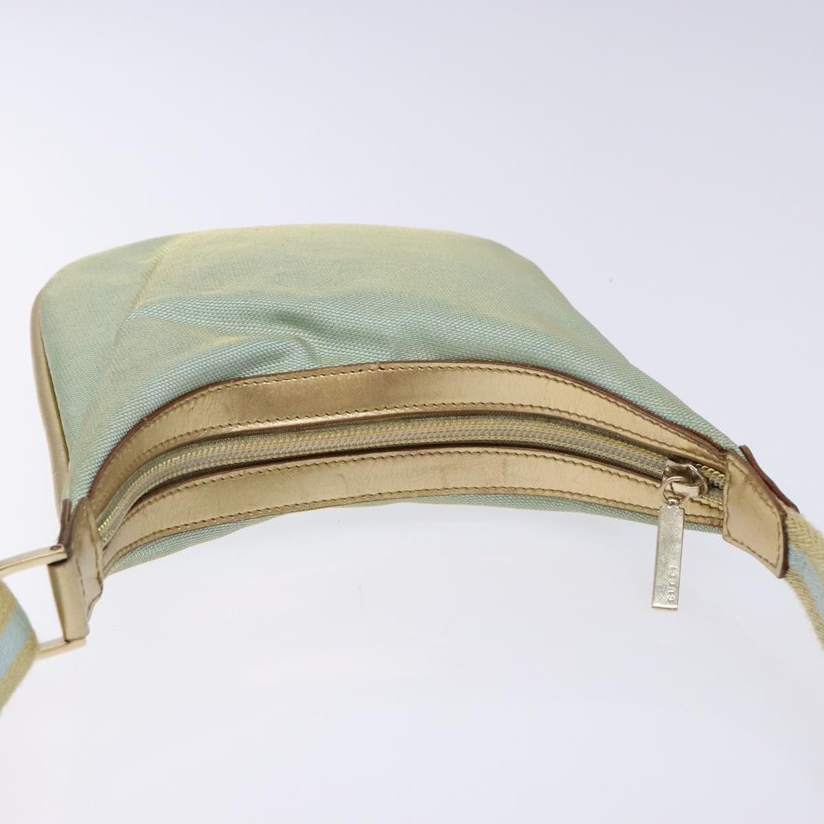 Gucci GUCCI Sherry Line Shoulder Bag Canvas Light Blue Gold 005 Size ONE SIZE - 6 Thumbnail