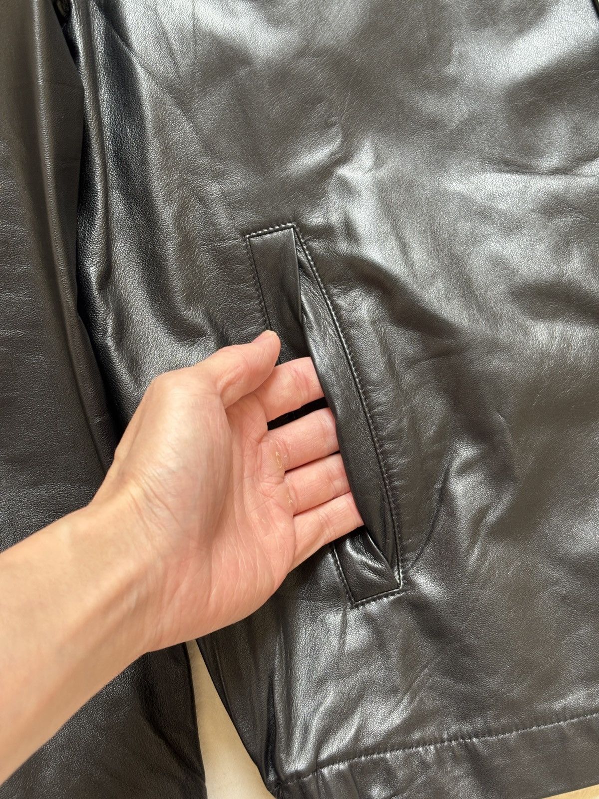 Canali Canali Black Leather Jacket Size IT50 Size US M / EU 48-50 / 2 - 4 Thumbnail
