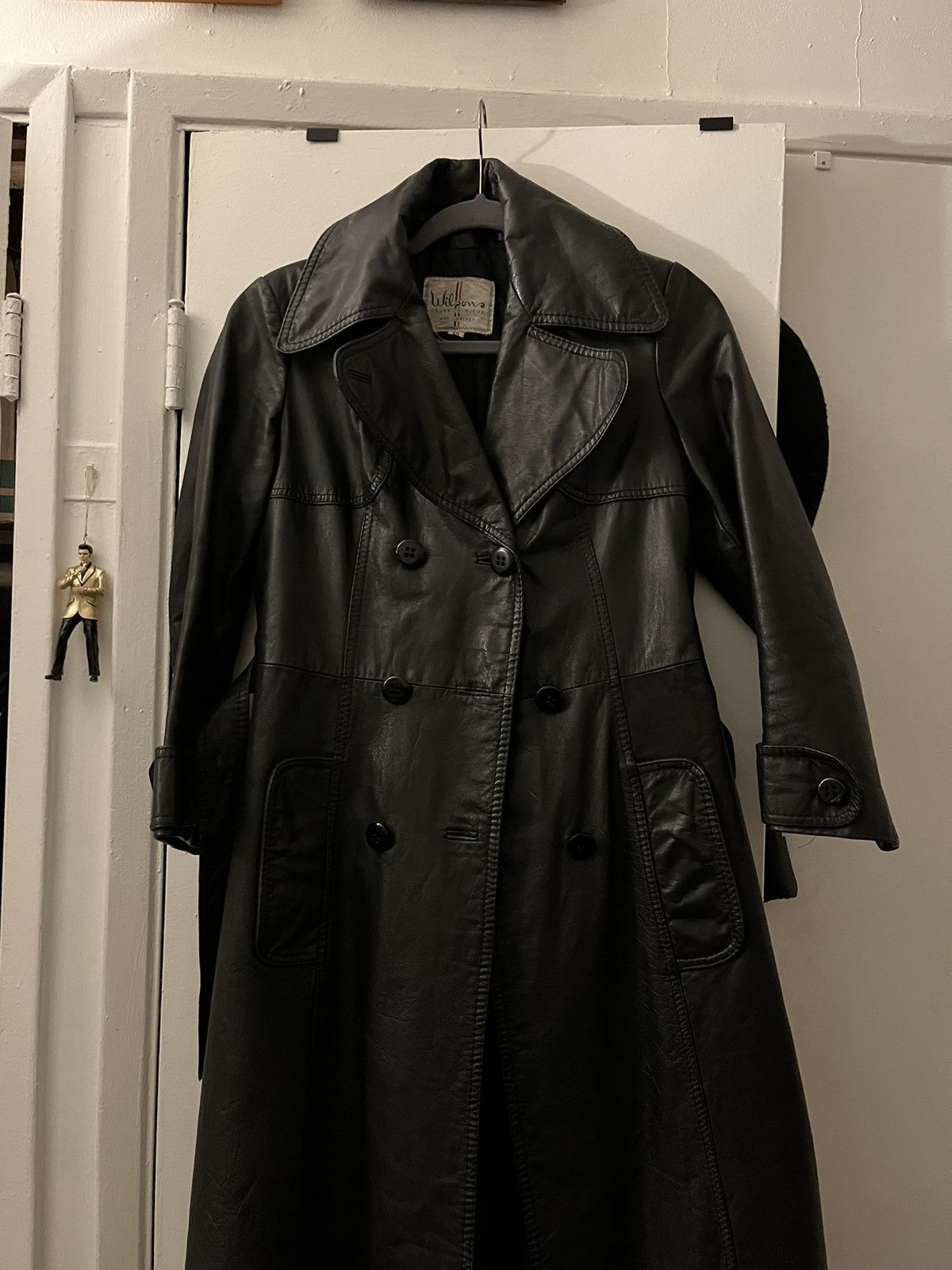 image of Wilsons Leather VTG Wilson’S Trench Coat in Black, Women's (Size Small)