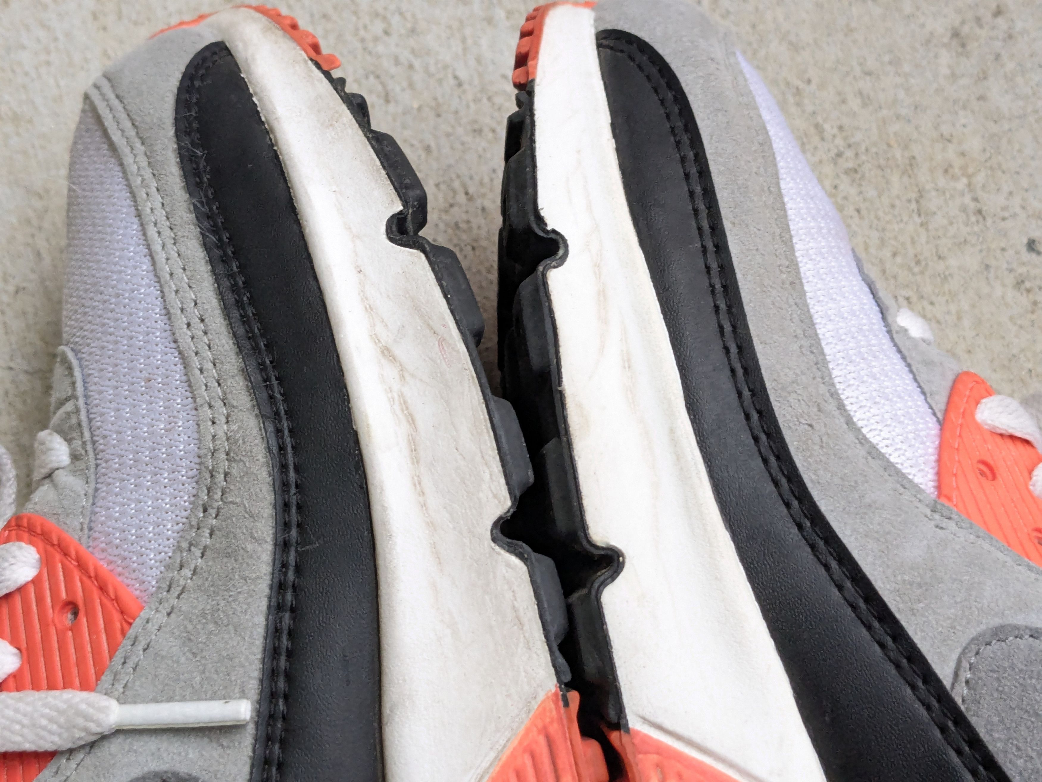 Nike Nike Air Max 90 'Infrared' DC8334-100 Gray Suede 6.5Y Size US 6.5 / EU 39-40 - 6 Thumbnail