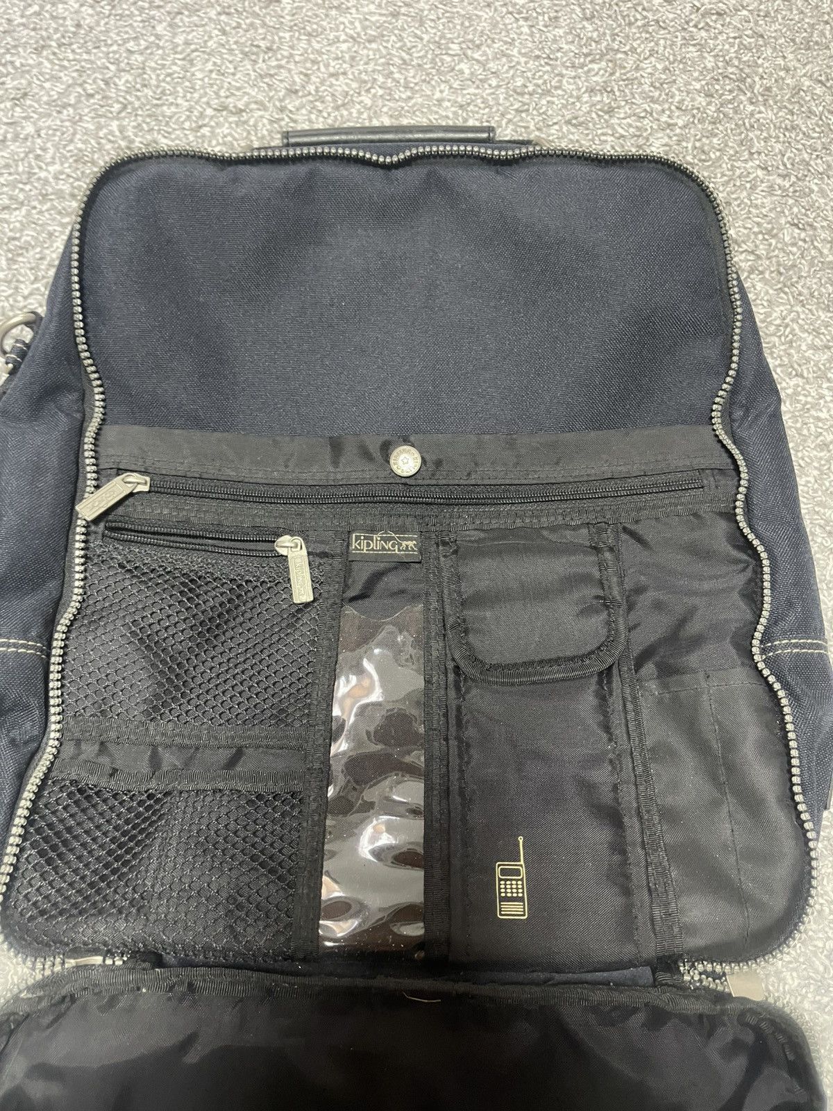 Japanese Brand Kipling Vintage City Y2k multifunctional Backpack Handbag Size ONE SIZE - 6 Thumbnail