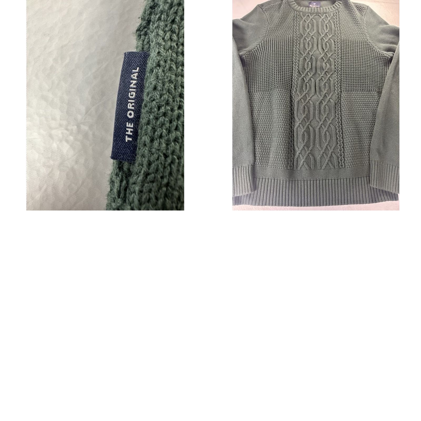 Ben Sherman Ben Sherman Sweater Men Medium Green Cable-Knit Long Sleeve Sweatshirt Pullover Size US M / EU 48-50 / 2 - 9 Thumbnail