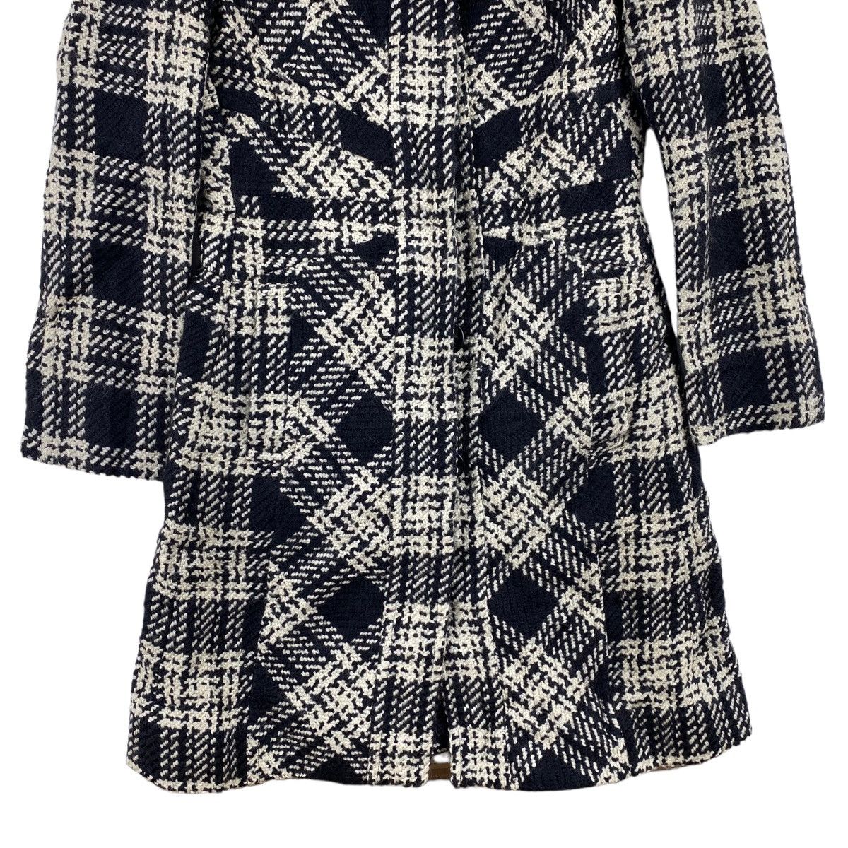 ATSURO TAYAMA × Japanese Brand ATSURO TAYAMA Japanese Designer Check Tartan Wool Long Coat Size S / US 4 / IT 40 - 3 Thumbnail