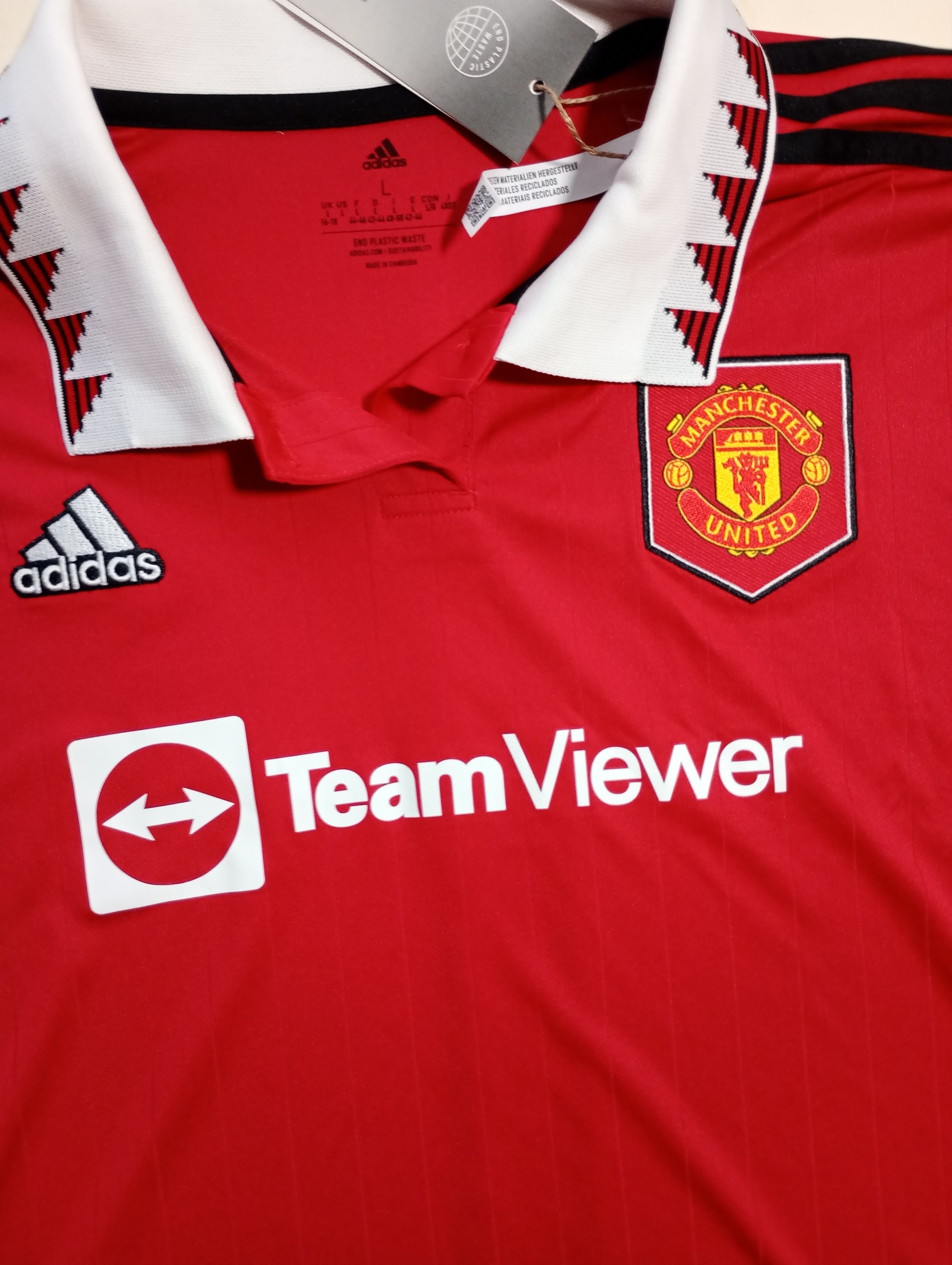 Adidas Adidas Manchester United Jersey 2022-2023 NWT wmns Size L / US 10 / IT 46 - 6 Thumbnail