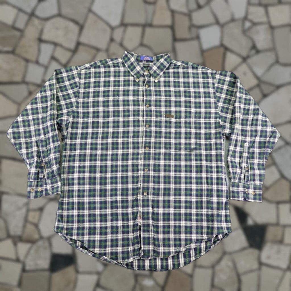 Pendleton VINTAGE Pendleton Men's Shirt XL Green Blue White Plaid Cotton Button-Up Casual Outdoor Size US XL / EU 56 / 4 - 1 Thumbnail