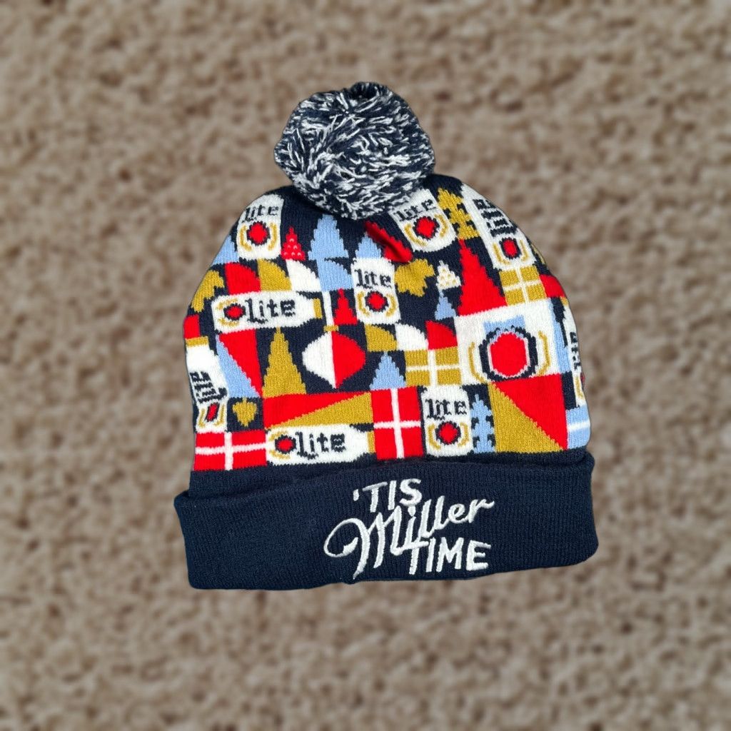 Vintage Miller Beanie Hat One Size Blue Fair Isle Acrylic Spandex Lite Adult Mens Size ONE SIZE - 1 Thumbnail