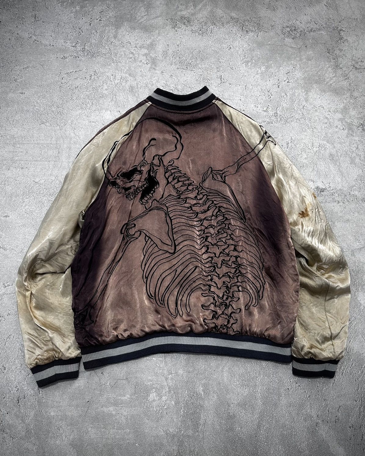 Japanese Brand × Toyo Enterprises Japanese Clasic Script Giant Skeleton Reversible Jacket Size US M / EU 48-50 / 2 - 8 Thumbnail